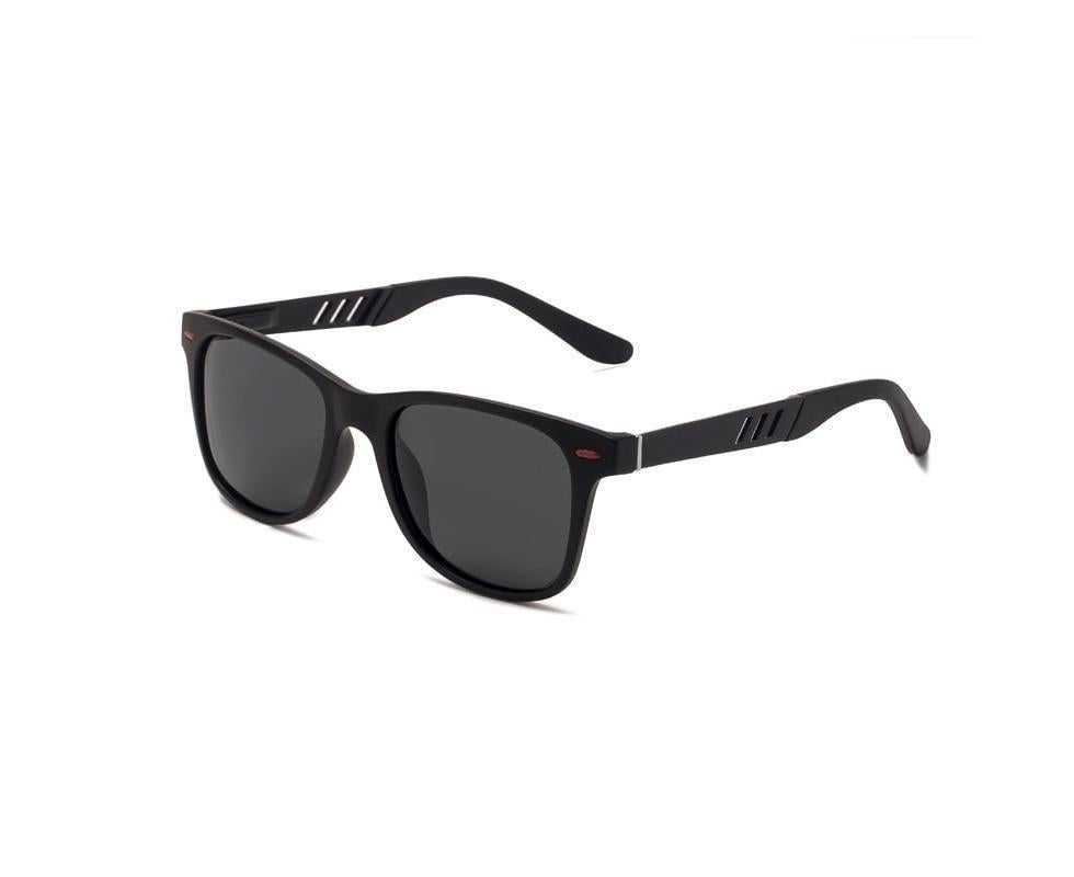 New Fashion Men Women Polarized Sunglasses Aluminum Magnesium Sring Hinged Legs TAC Lens TR Frame Driving Shades - Black Grey - Image 1