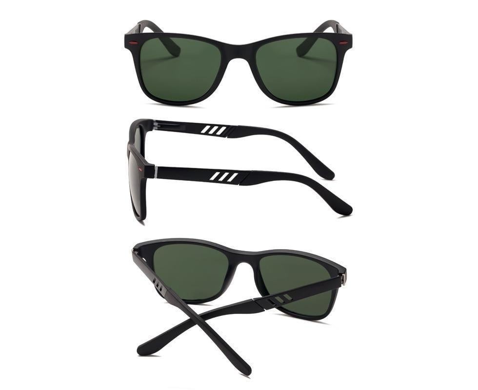 New Fashion Men Women Polarized Sunglasses Aluminum Magnesium Sring Hinged Legs TAC Lens TR Frame Driving Shades - Black Grey - Image 3