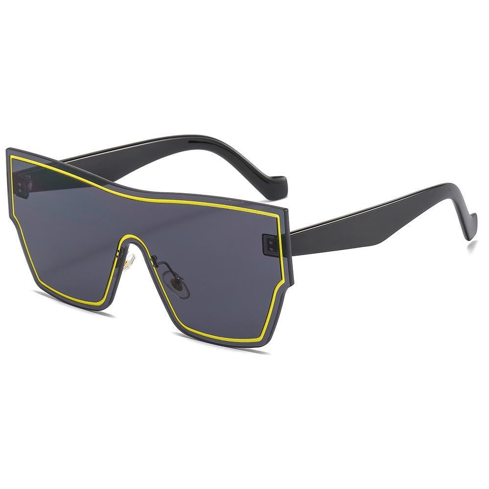 New Fashion One-piece Sunglasses Women Classic Big Frame Retro Punk Style Glasses Men's Sunscreen Eyeglasses Eyewear UV400 - Image 1