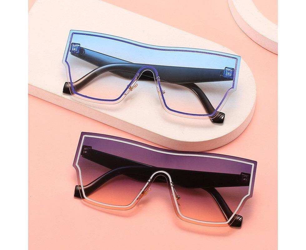 New Fashion One-piece Sunglasses Women Classic Big Frame Retro Punk Style Glasses Men's Sunscreen Eyeglasses Eyewear UV400 - Image 6