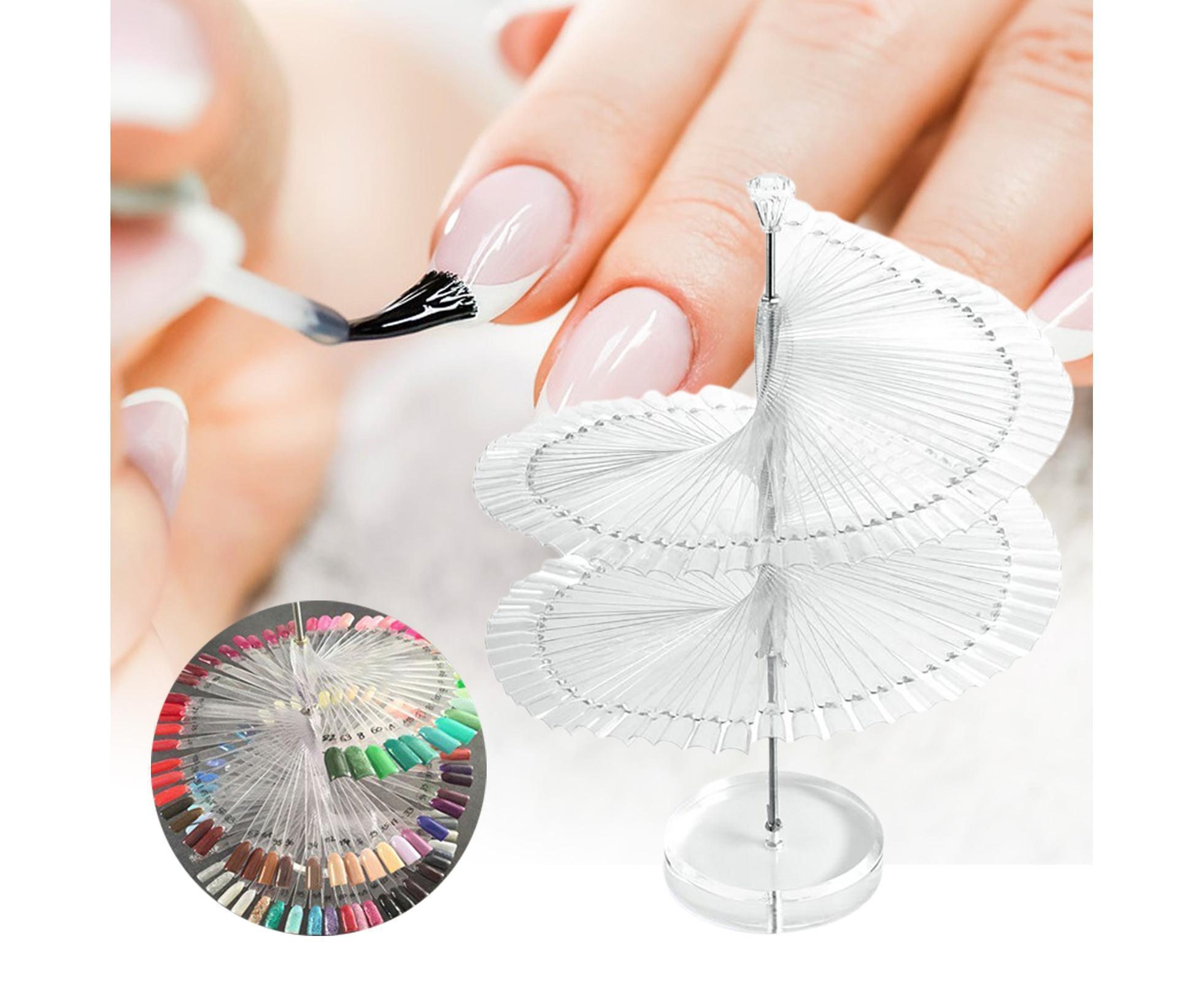 Gel Polish Display Stand Smooth Edge Reusable-Transparent - Image 2