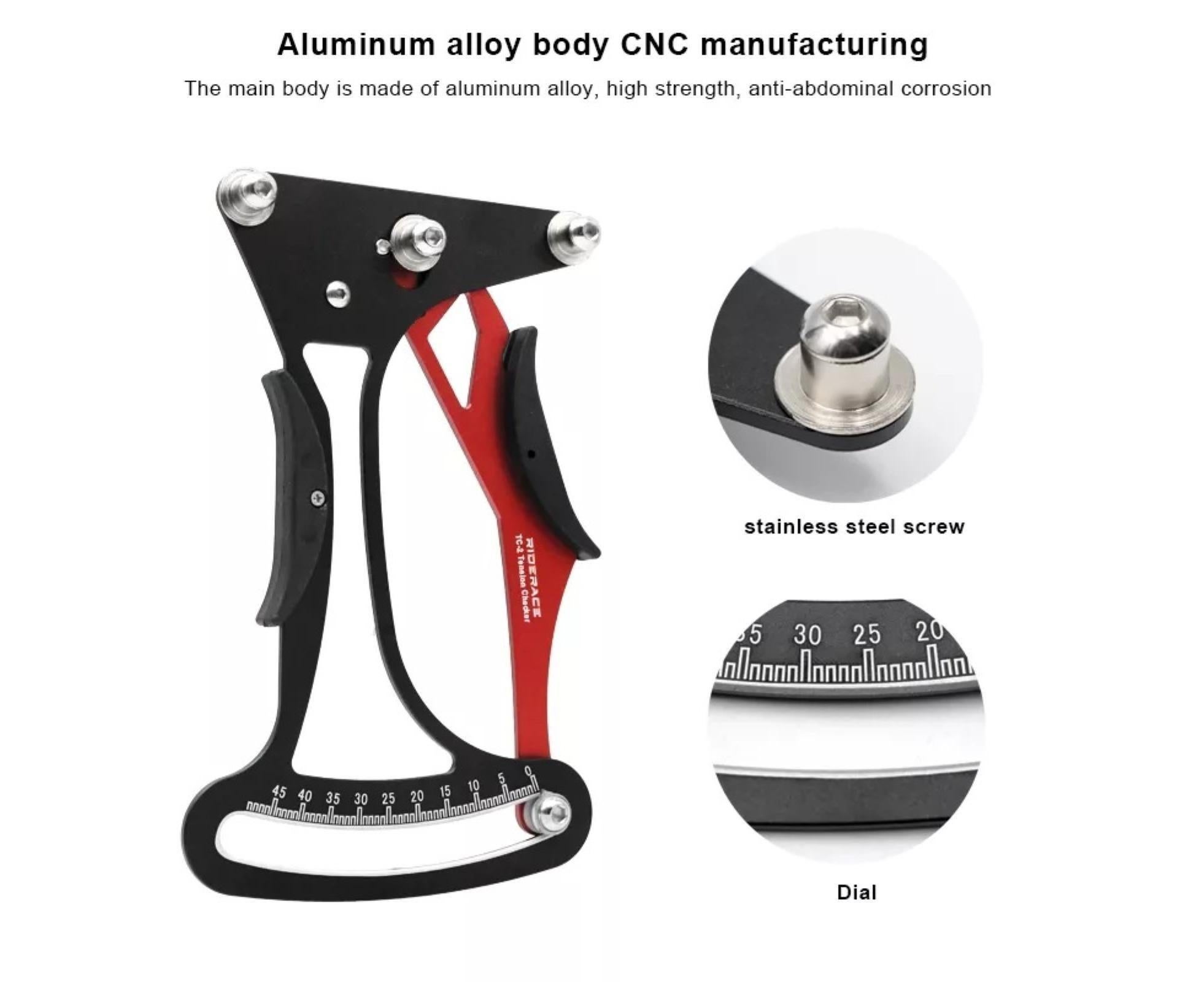 Professional Wheel Spoke Meter Precise Calibration Labor-Saving CNC Process Aluminum Alloy Spoke Tension Meter Cycling Supplies - Black - Image 5