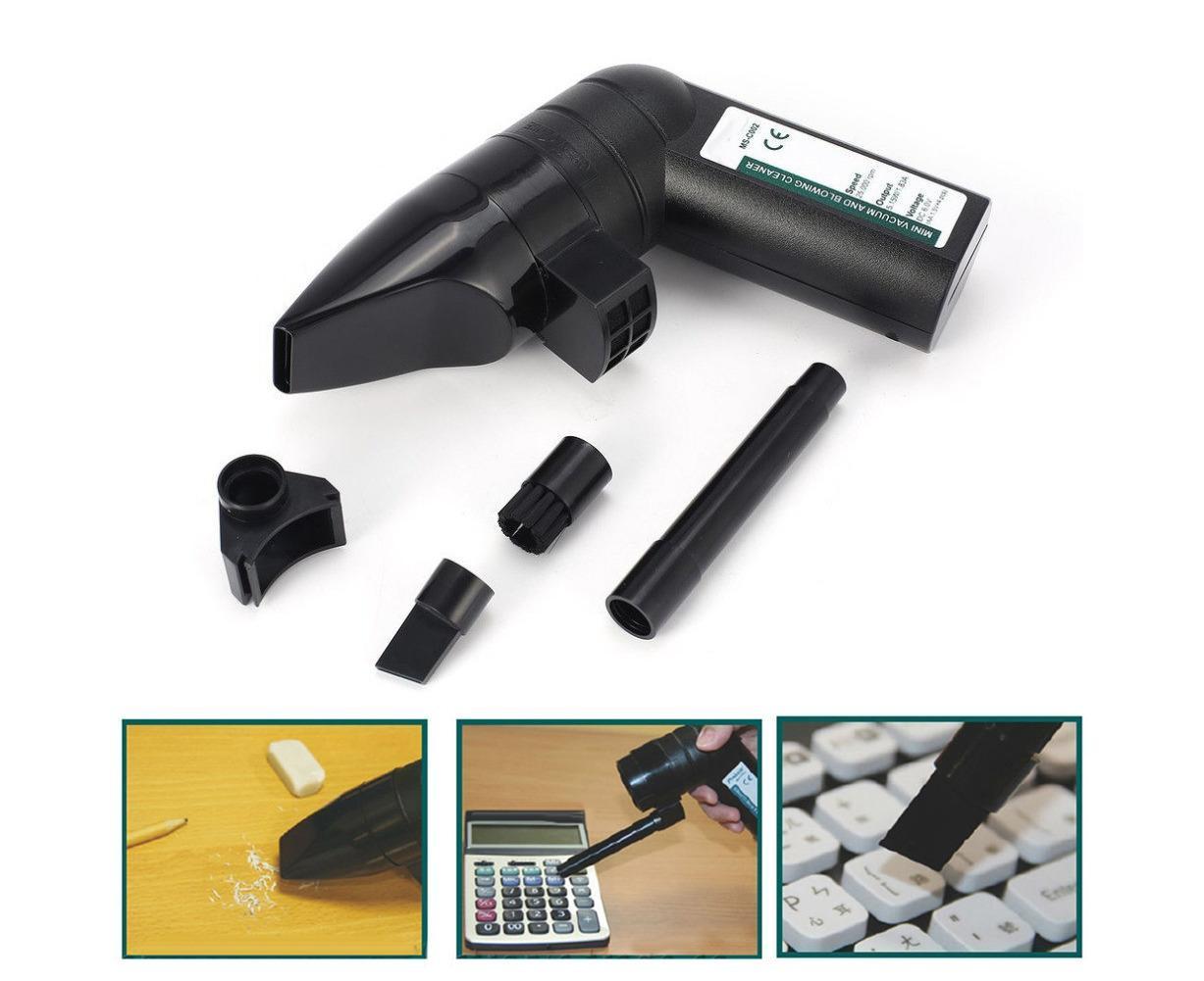 25000rpm Mini Blower Vacuum Cleaner Cleaning Tool for PC Keyboard Laptop Printer - Black - Image 1