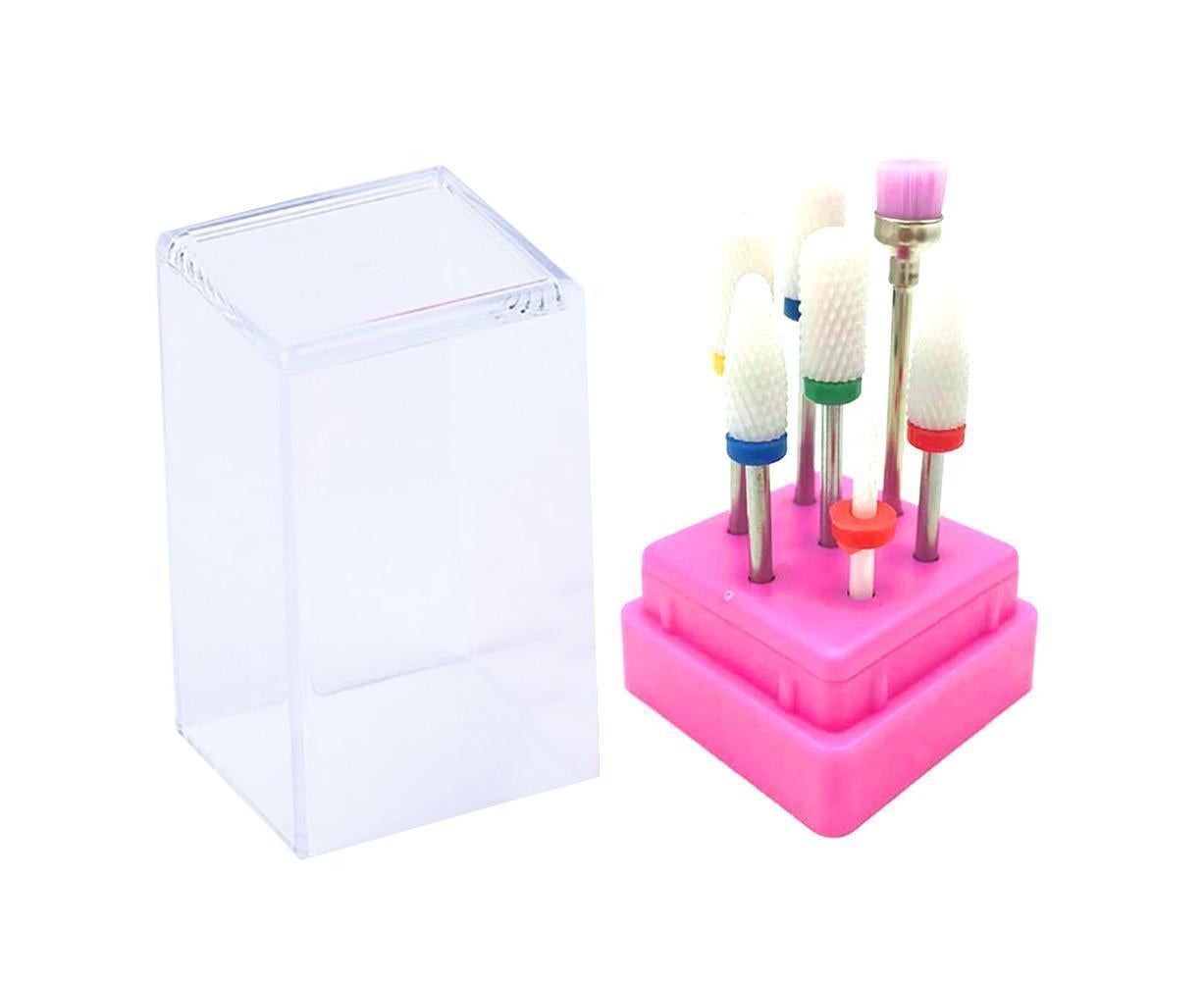 7Pcs Tungsten Steel Ceramics Remove Gel Polish Manicure Pedicure Nail Drill Bits-8# - Image 1