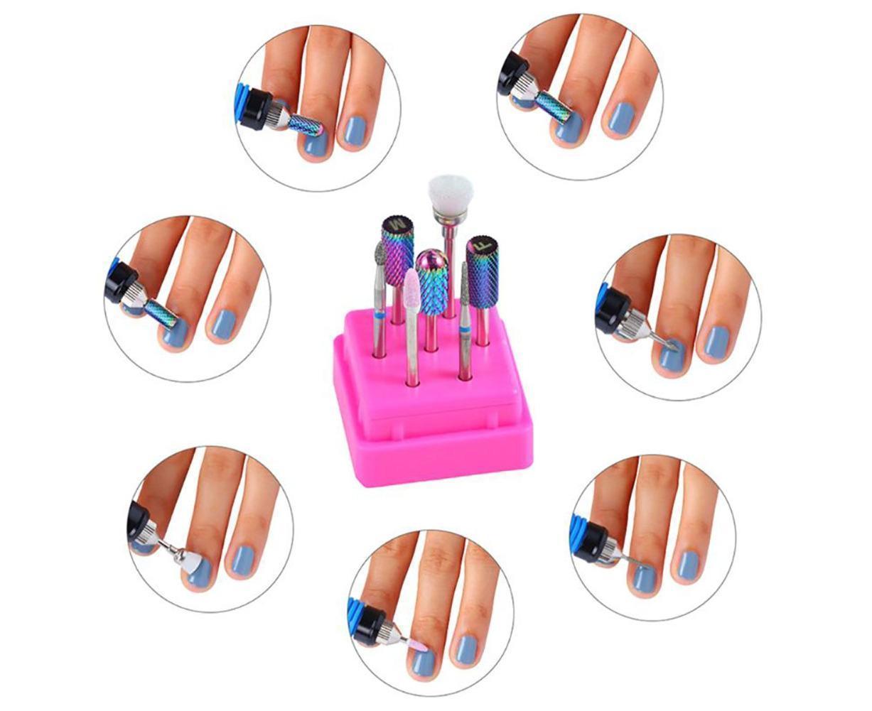 7Pcs Tungsten Steel Ceramics Remove Gel Polish Manicure Pedicure Nail Drill Bits-8# - Image 5
