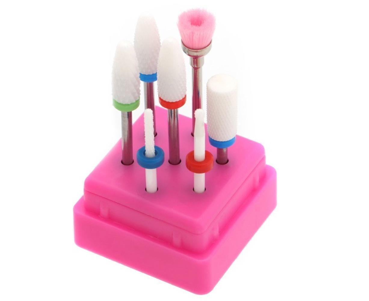 Ceramic Steel Alloy Grinding Dead Skin Removal Nail Art Drill Bit Brush Set-3# - Image 1