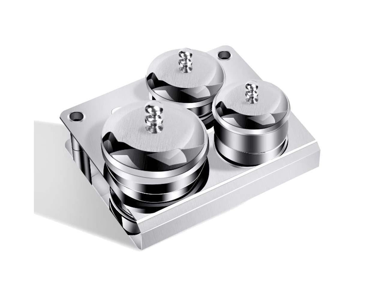 3Pcs Manicure Liquid Cup Acrylic Powder Organizer Tray with Nail Brush Holder - Image 1