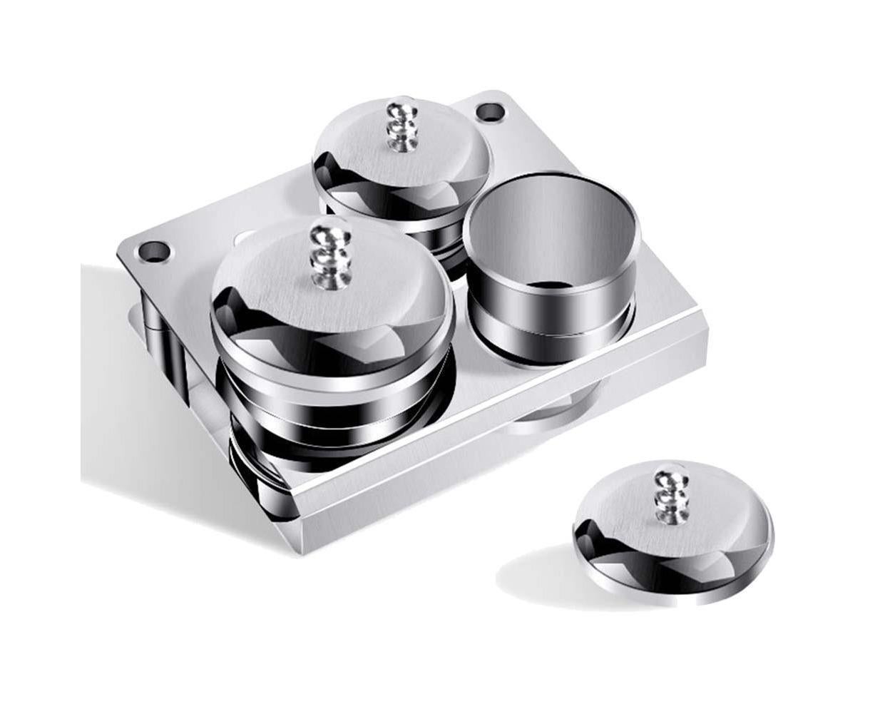 3Pcs Manicure Liquid Cup Acrylic Powder Organizer Tray with Nail Brush Holder - Image 3