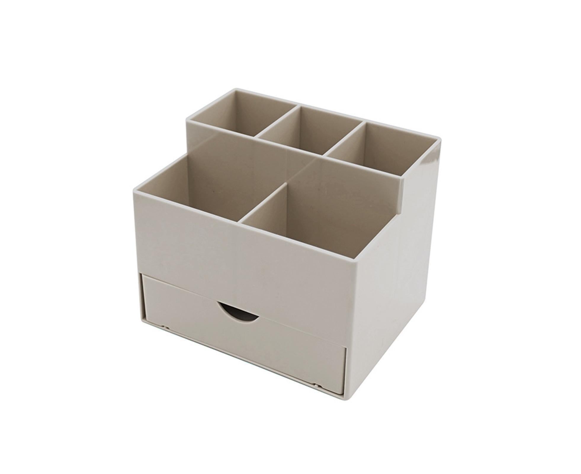 Makeup Organizer Drawer Type Large Capacity - Brown - Image 1