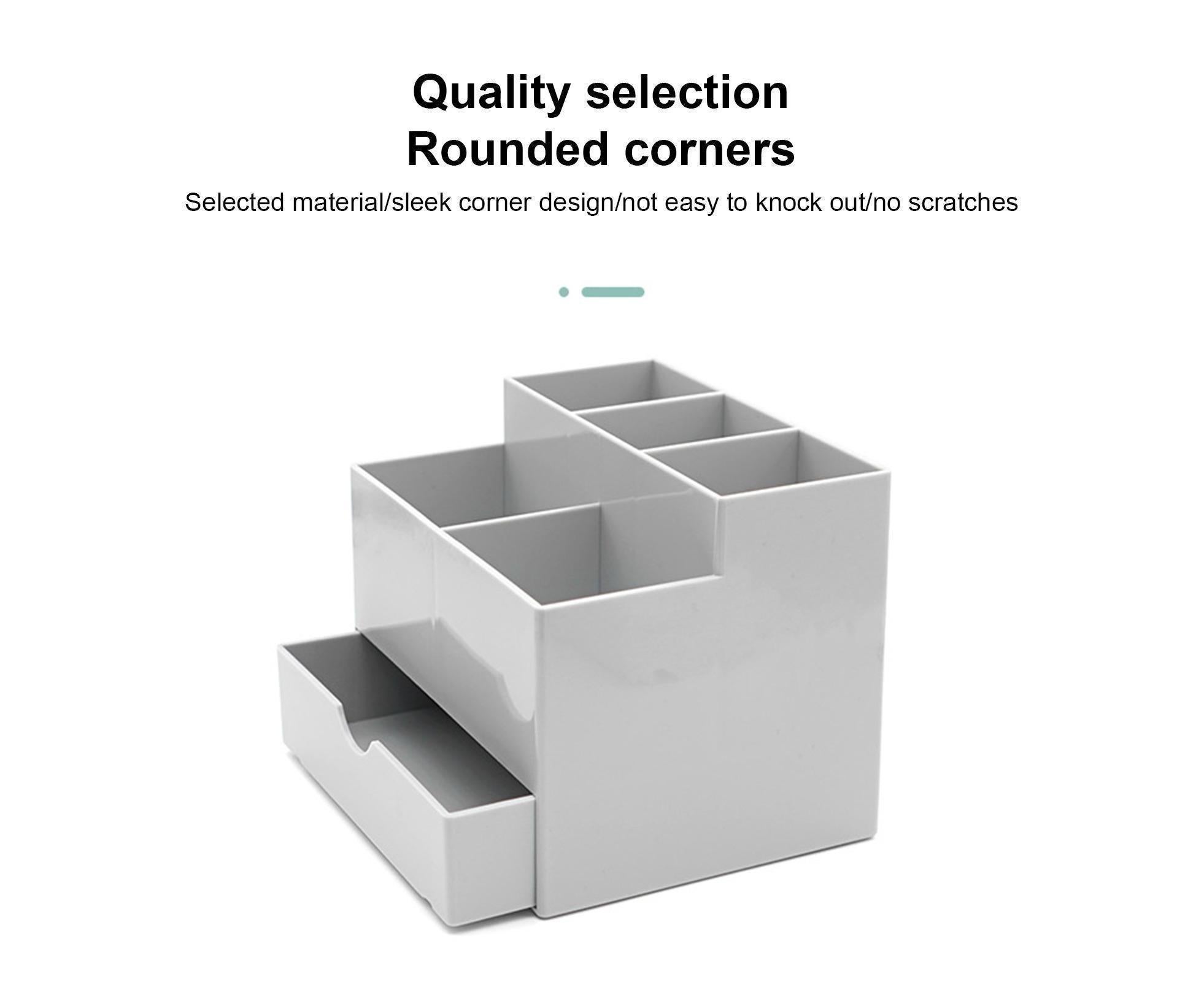 Makeup Organizer Drawer Type Large Capacity - Grey - Image 3