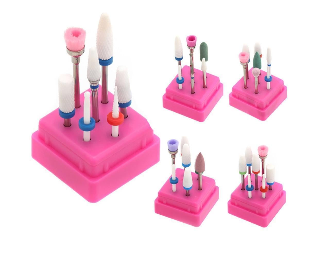 Ceramic Steel Alloy Grinding Dead Skin Removal Nail Art Drill Bit Brush Set-2# - Image 2