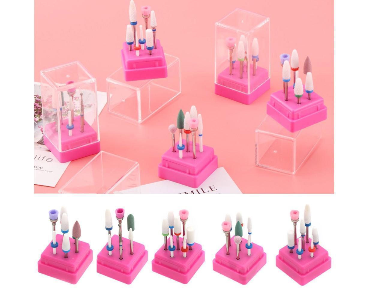 Ceramic Steel Alloy Grinding Dead Skin Removal Nail Art Drill Bit Brush Set-2# - Image 3