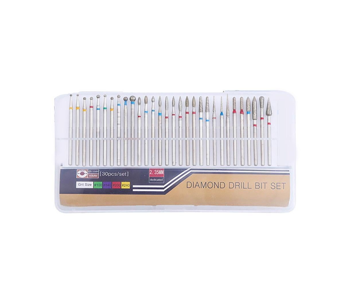 30Pcs Tungsten Steel Nail Drill Bits Manicure Pedicure Gel Polish Removal Tool-A - Image 1