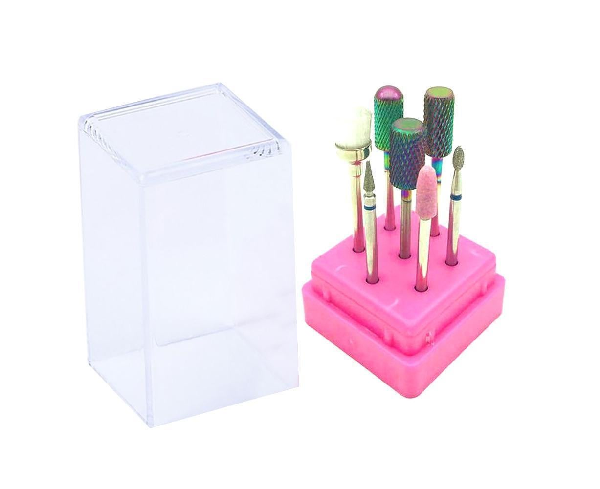 7Pcs Tungsten Steel Ceramics Remove Gel Polish Manicure Pedicure Nail Drill Bits-9# - Image 1
