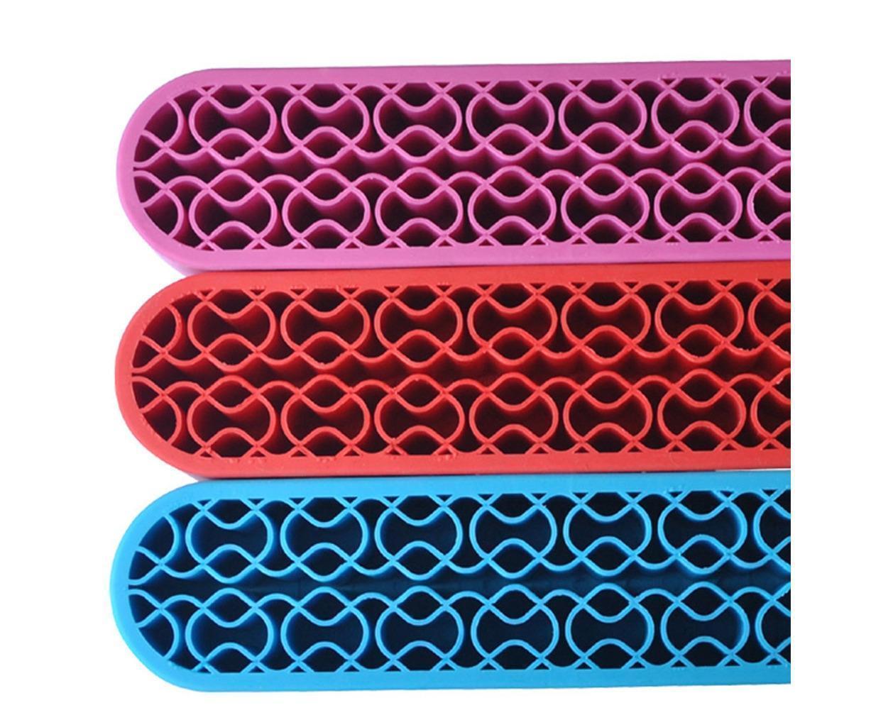 Silicone Nail Pen Holder Makeup Brush Display Stand Storage Case Desk Organizer-Pink - Image 8