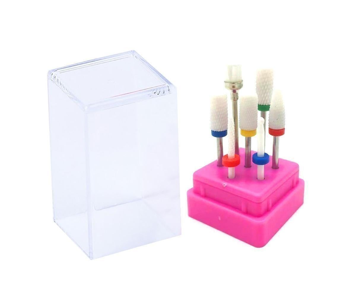 7Pcs Tungsten Steel Ceramics Remove Gel Polish Manicure Pedicure Nail Drill Bits-4# - Image 1