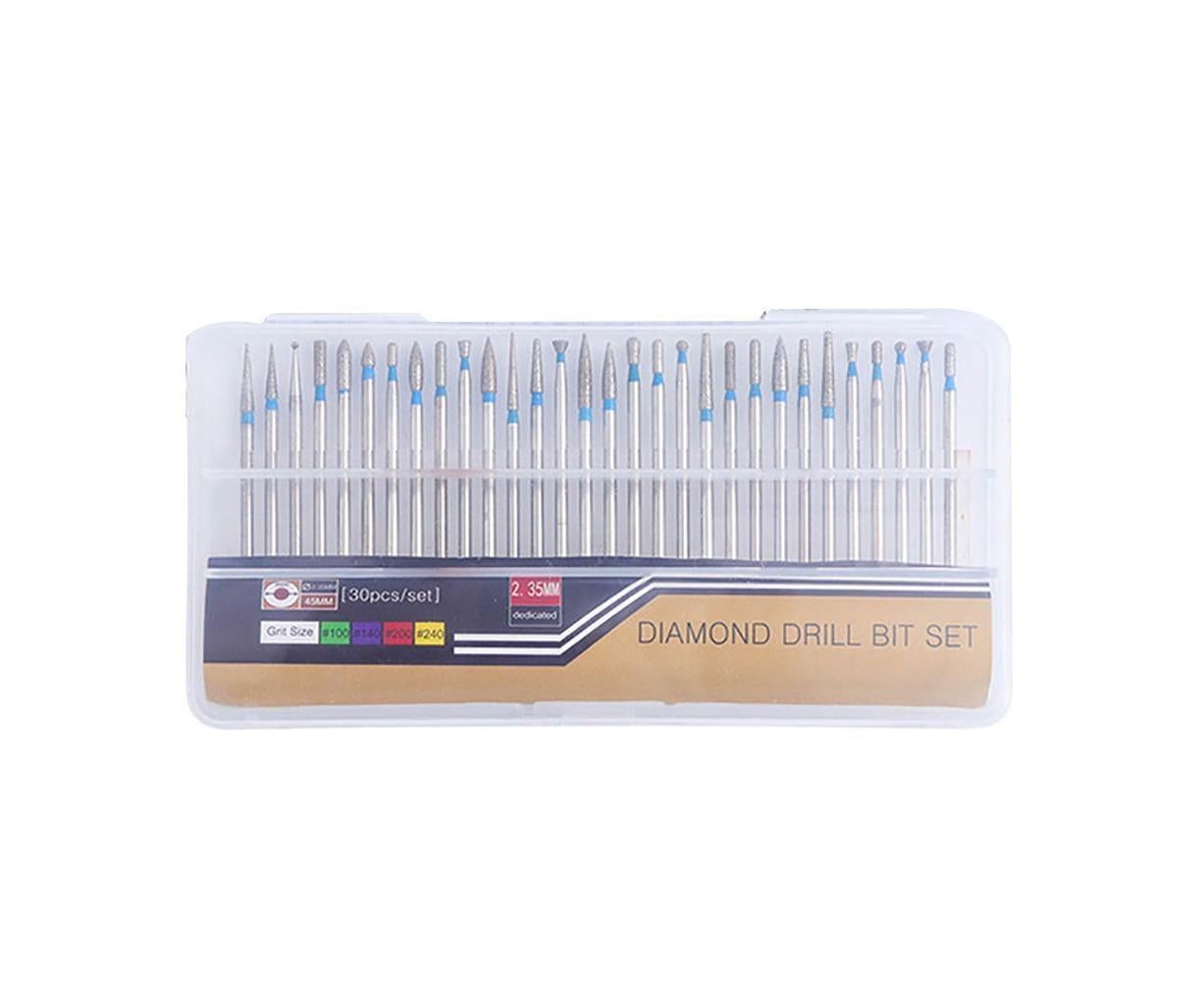 30Pcs Tungsten Steel Nail Drill Bits Manicure Pedicure Gel Polish Removal Tool-C - Image 1