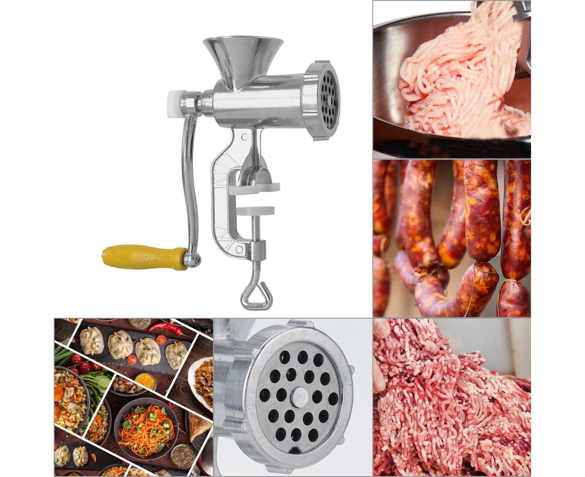 Hand Sausage Filler Maker Manual Kitchen Meat Grinder Mincer Stuffer Table - Image 2