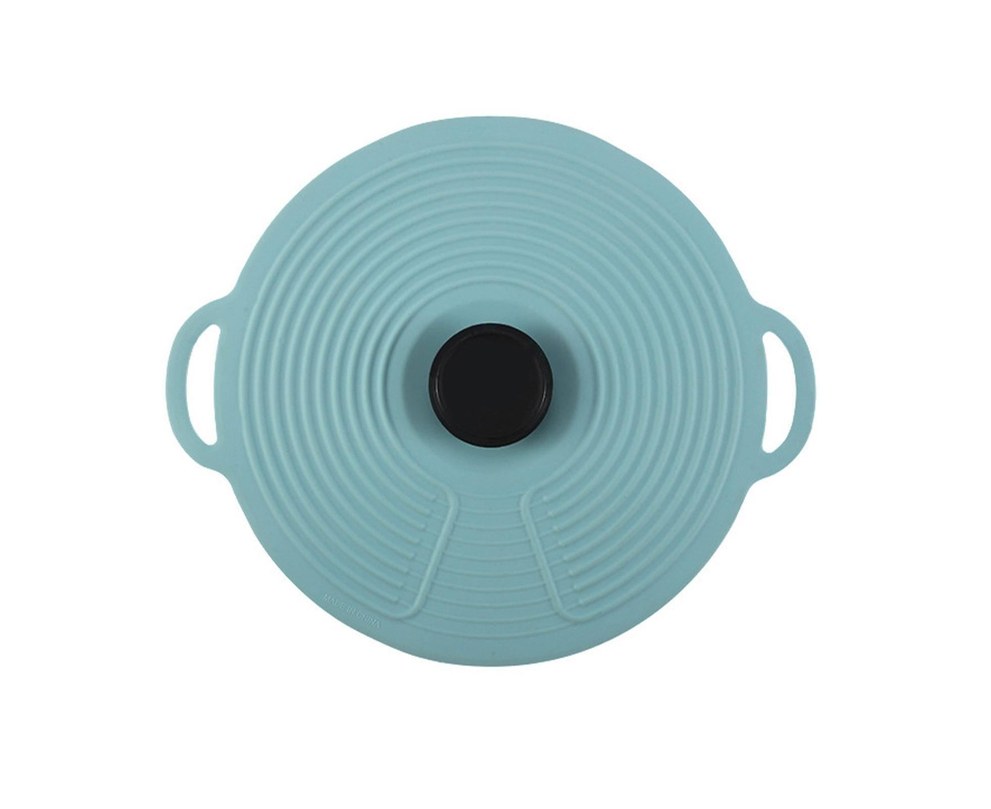 Pot Lid Reusable Heat-resistant Silicone Leak Proof Fresh-keeping Cover for Kitchen-Light Blue XL - Image 2