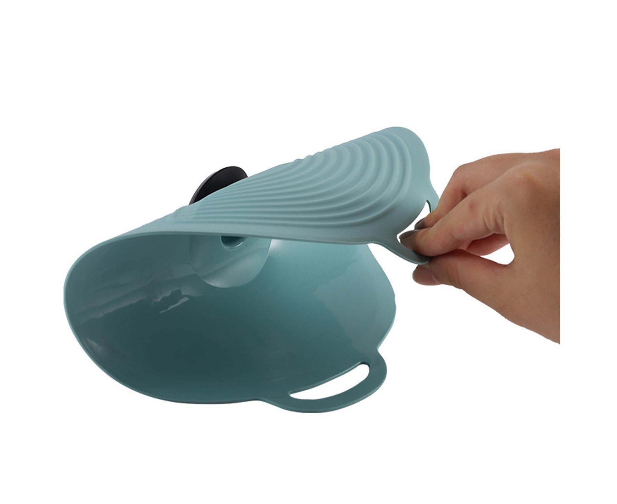 Pot Lid Reusable Heat-resistant Silicone Leak Proof Fresh-keeping Cover for Kitchen-Light Blue XL - Image 7