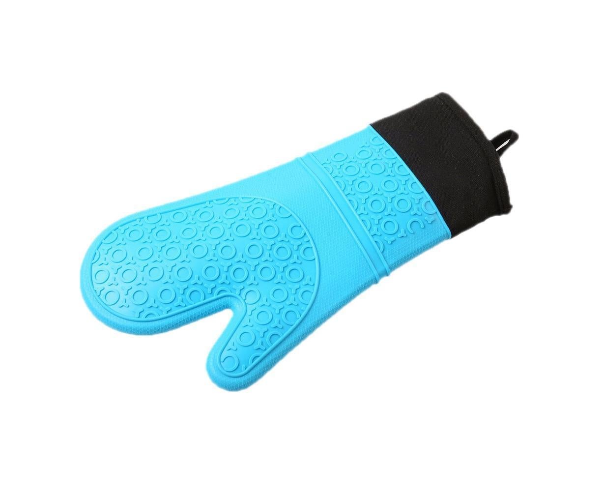 Kitchen Anti-sbabies Heat Resistant Silicone Glove Oven Pot Baking Cooking Mitt-Orange - Image 7