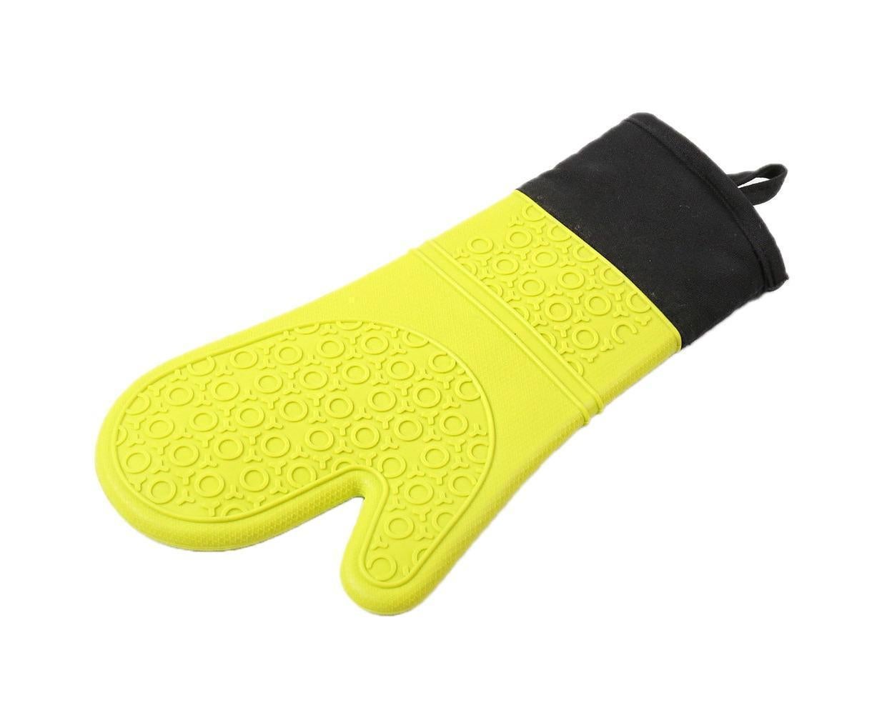 Kitchen Anti-sbabies Heat Resistant Silicone Glove Oven Pot Baking Cooking Mitt-Orange - Image 8