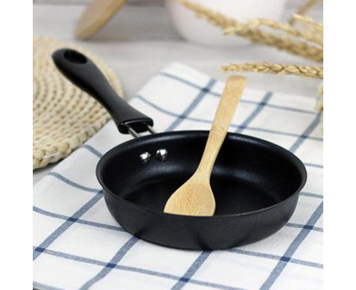 Non-stick Handle Iron Frying Cooking Pan Breakfast Egg Pancake Pot Cookware - Image 6