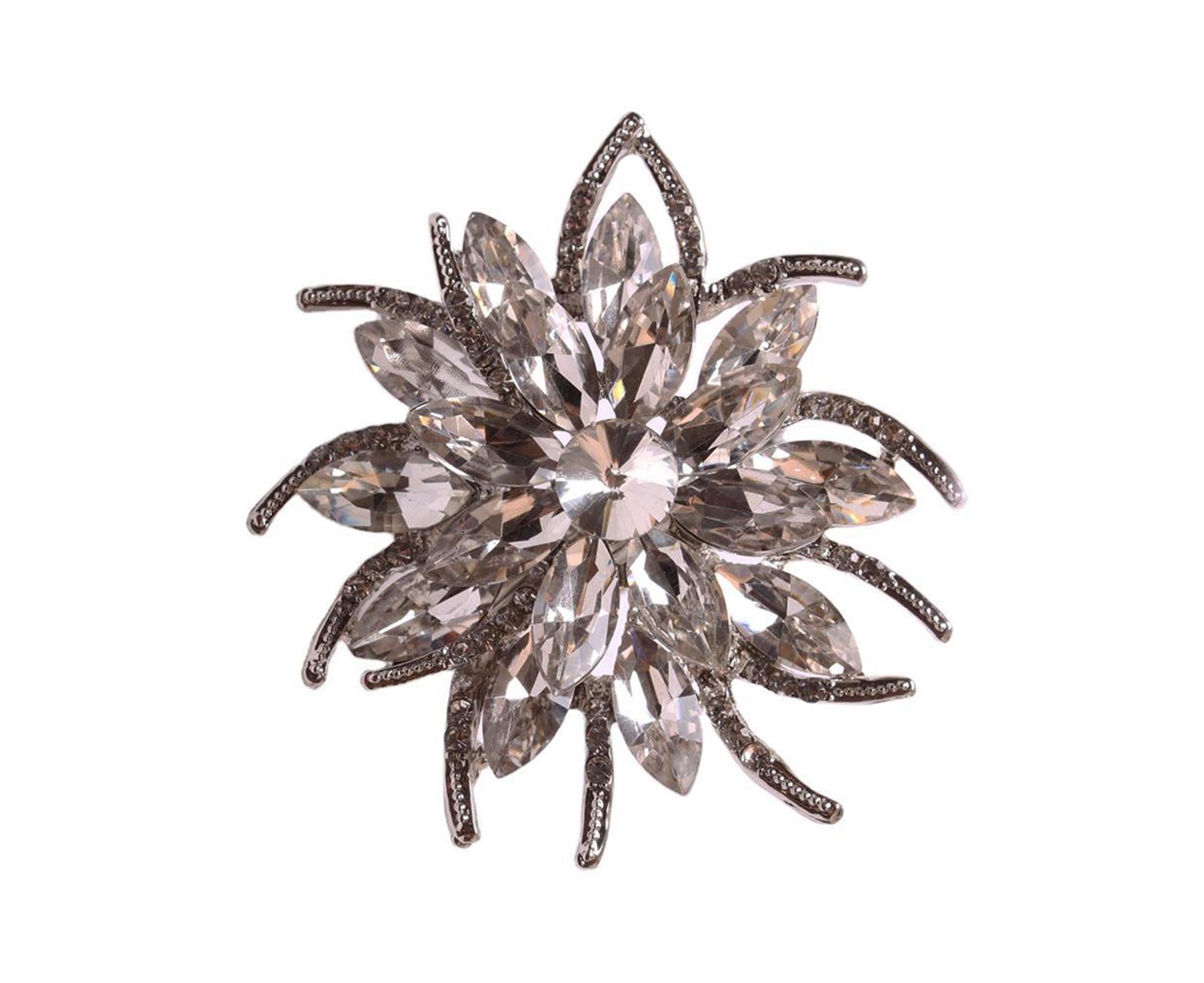 6Pcs Napkin Rings Vintage Delicate Alloy Lotus Flower Table Napkin Buckle for Home-Silver - Image 2