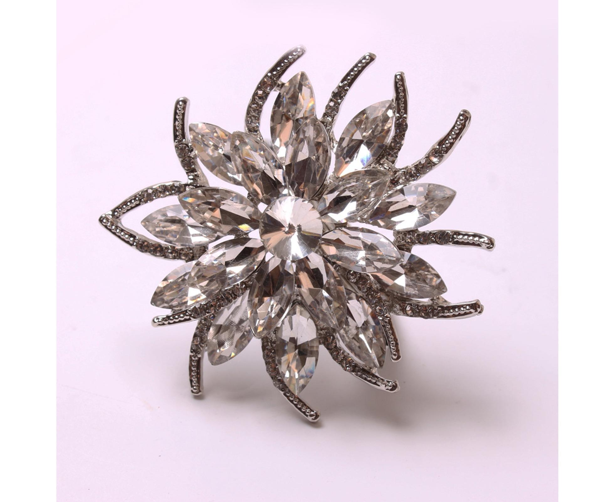 6Pcs Napkin Rings Vintage Delicate Alloy Lotus Flower Table Napkin Buckle for Home-Silver - Image 4