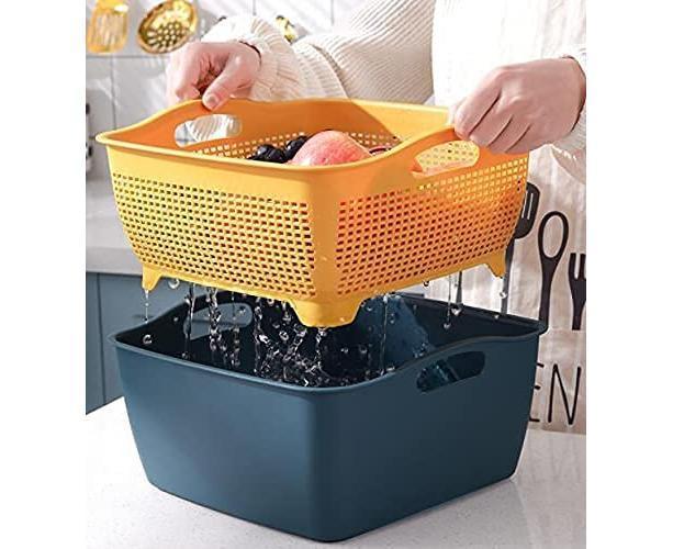 Kitchen Strainer Set - Double-Layer Plastic - Detachable - Image 4
