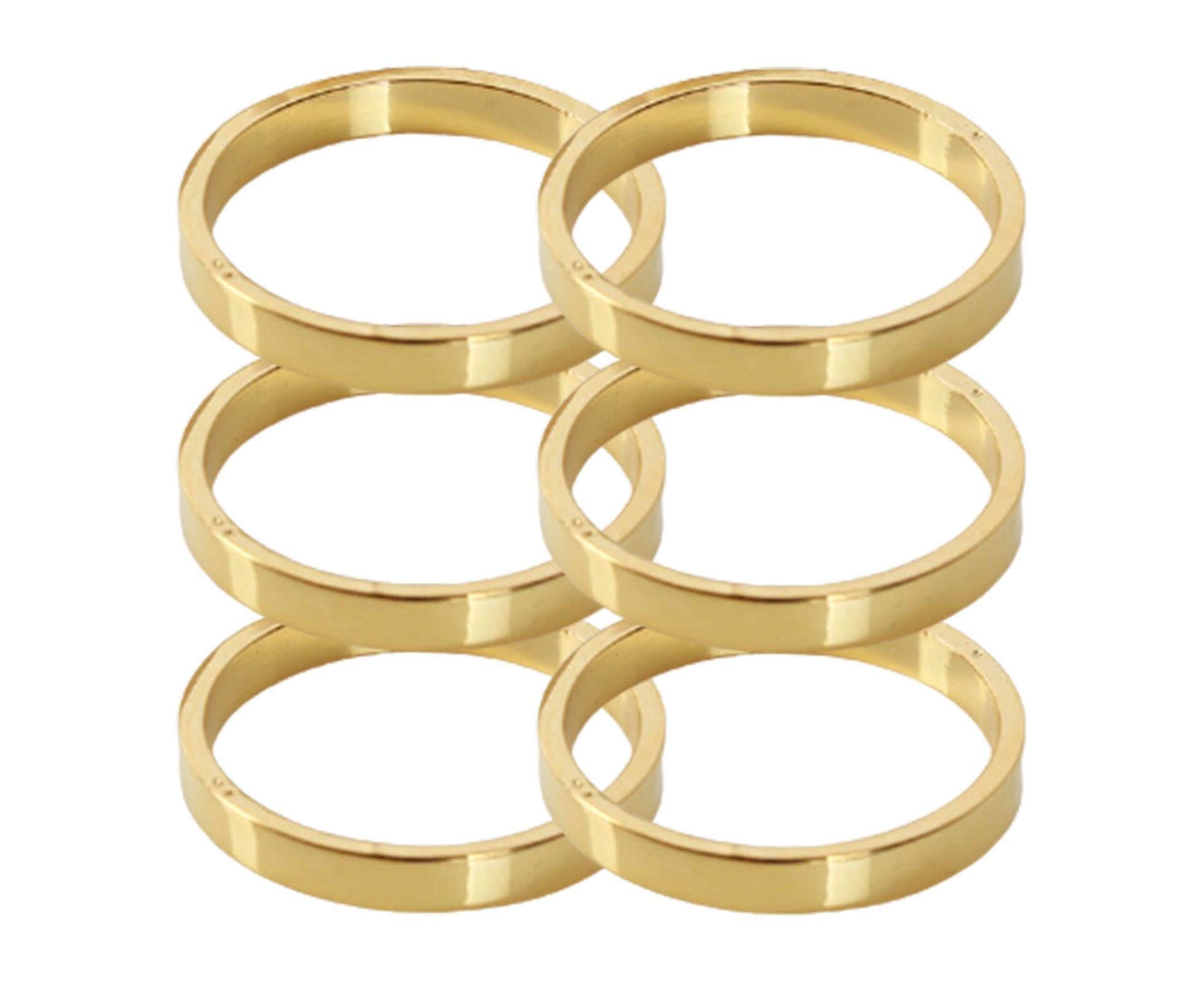 6Pcs Napkin Buckle Portable Easy to Clean Metal Buffet Table Setting Napkin Ring for Weddings-Golden - Image 2