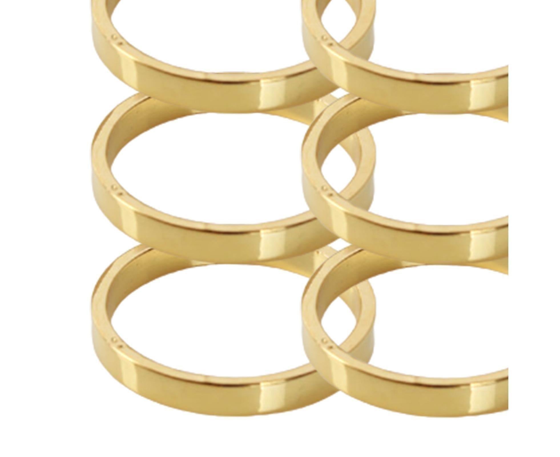 6Pcs Napkin Buckle Portable Easy to Clean Metal Buffet Table Setting Napkin Ring for Weddings-Golden - Image 3