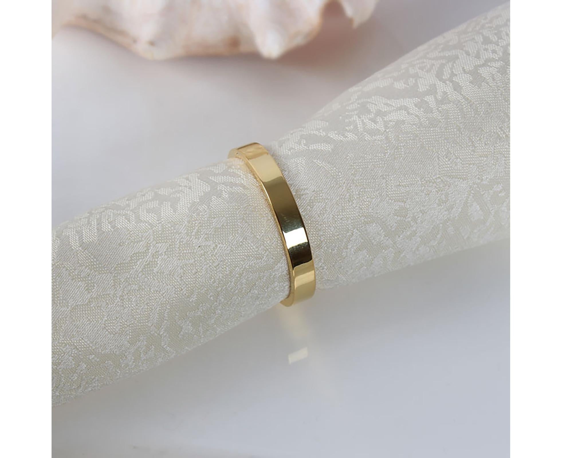 6Pcs Napkin Buckle Portable Easy to Clean Metal Buffet Table Setting Napkin Ring for Weddings-Golden - Image 6