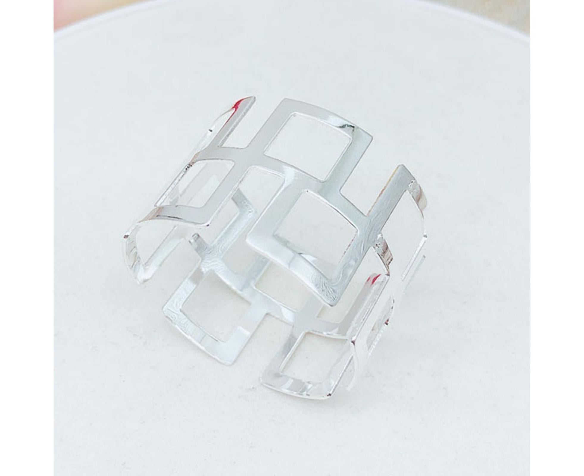 6Pcs Napkin Buckle Exquisite Elegant Fashion Table Decoration Napkin Rings for Kitchen-Silver - Image 6