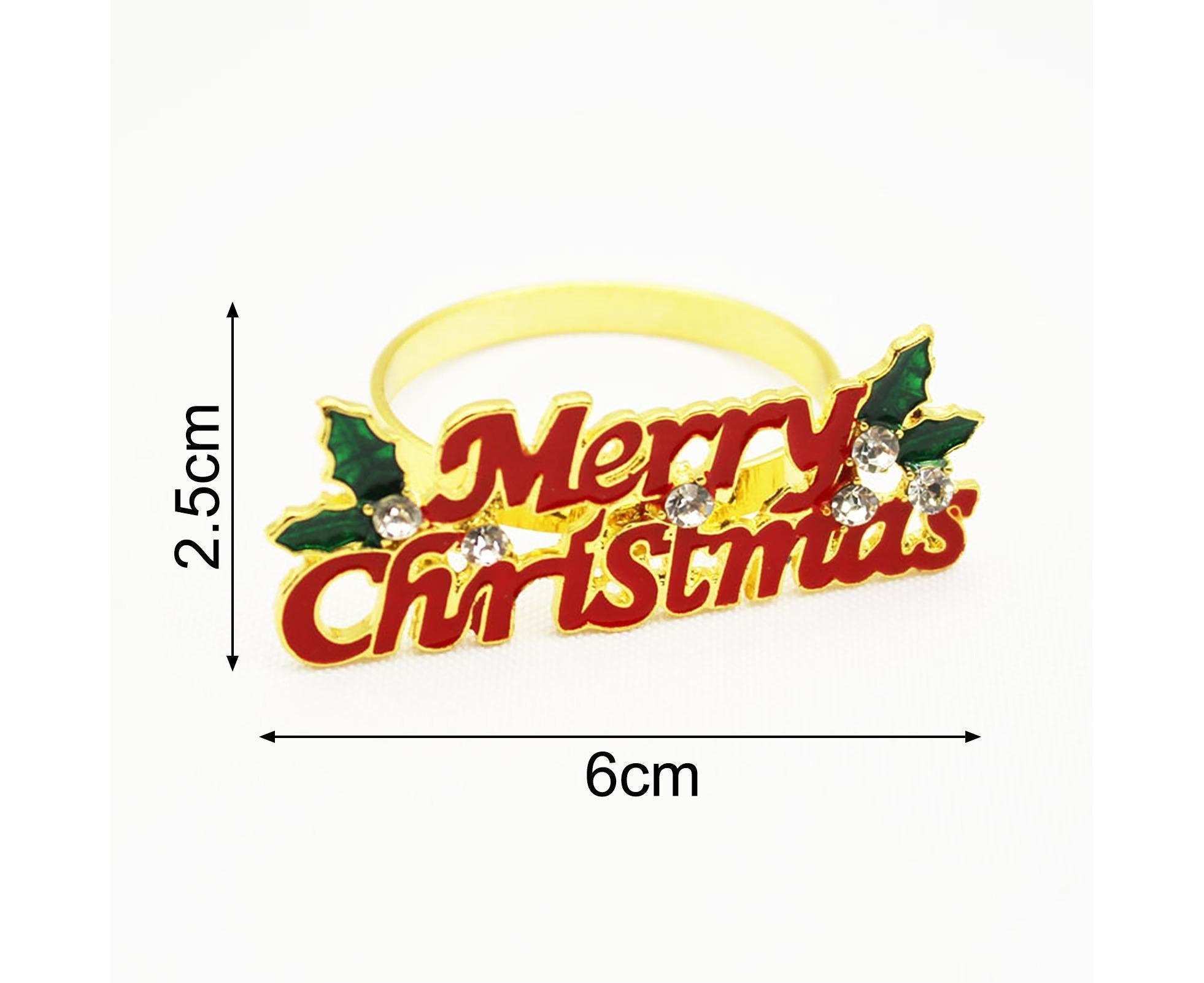 6Pcs Deer Shape Napkin Ring Christmas Style - Imitation Gold - Image 6