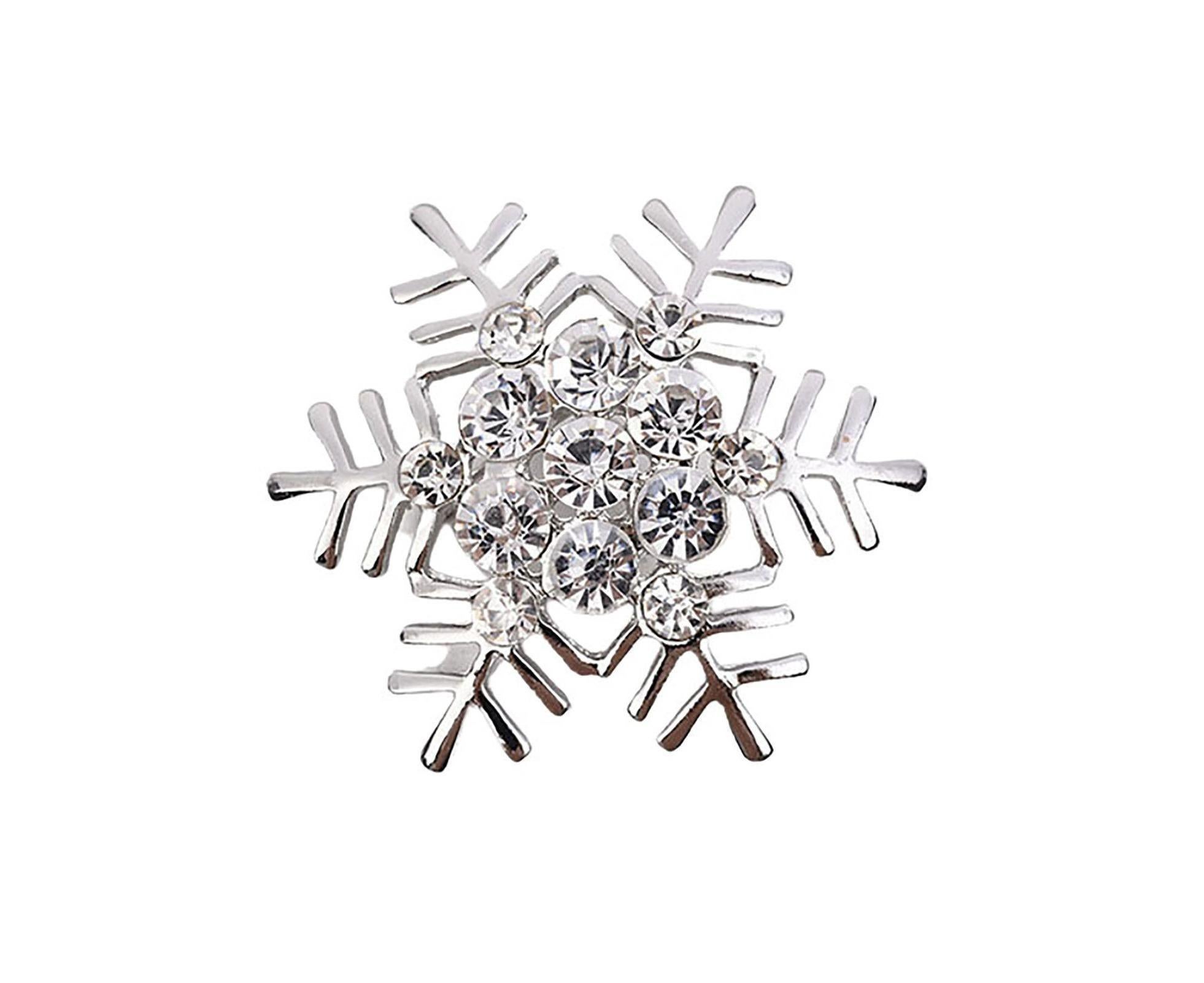 6Pcs Napkin Rings Snowflake Shape Multi-purpose Alloy Snowflake Napkin Rings Set for Gift-Silver - Image 8