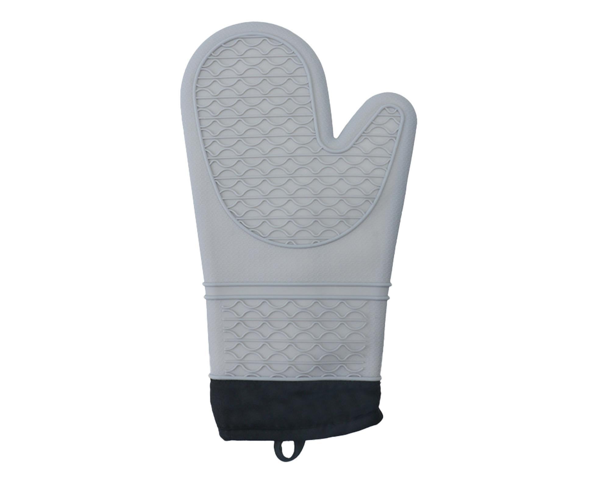 1Pc Oven Mitt Silicone Extra Length - Gray - Image 1