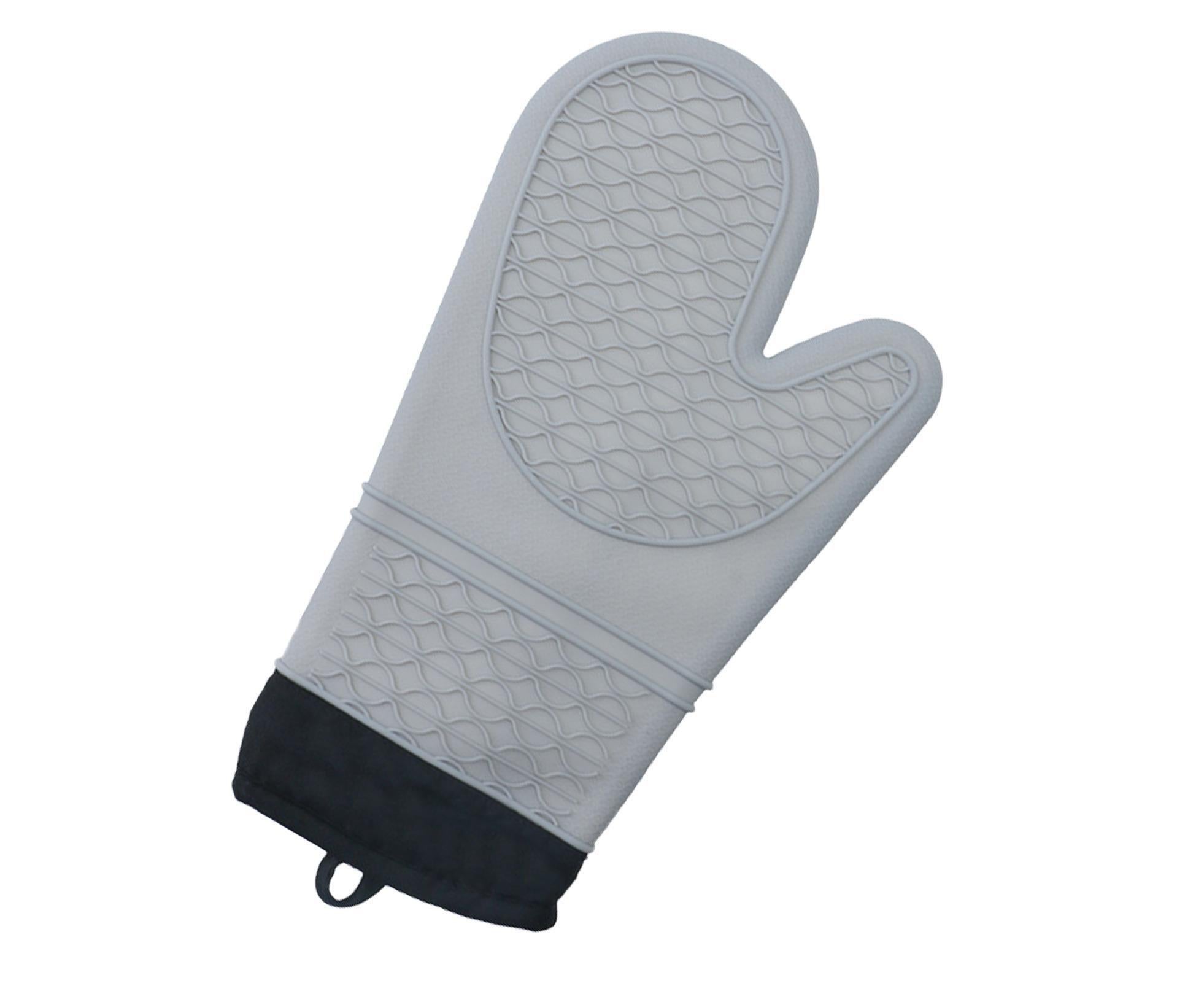 1Pc Oven Mitt Silicone Extra Length - Gray - Image 2