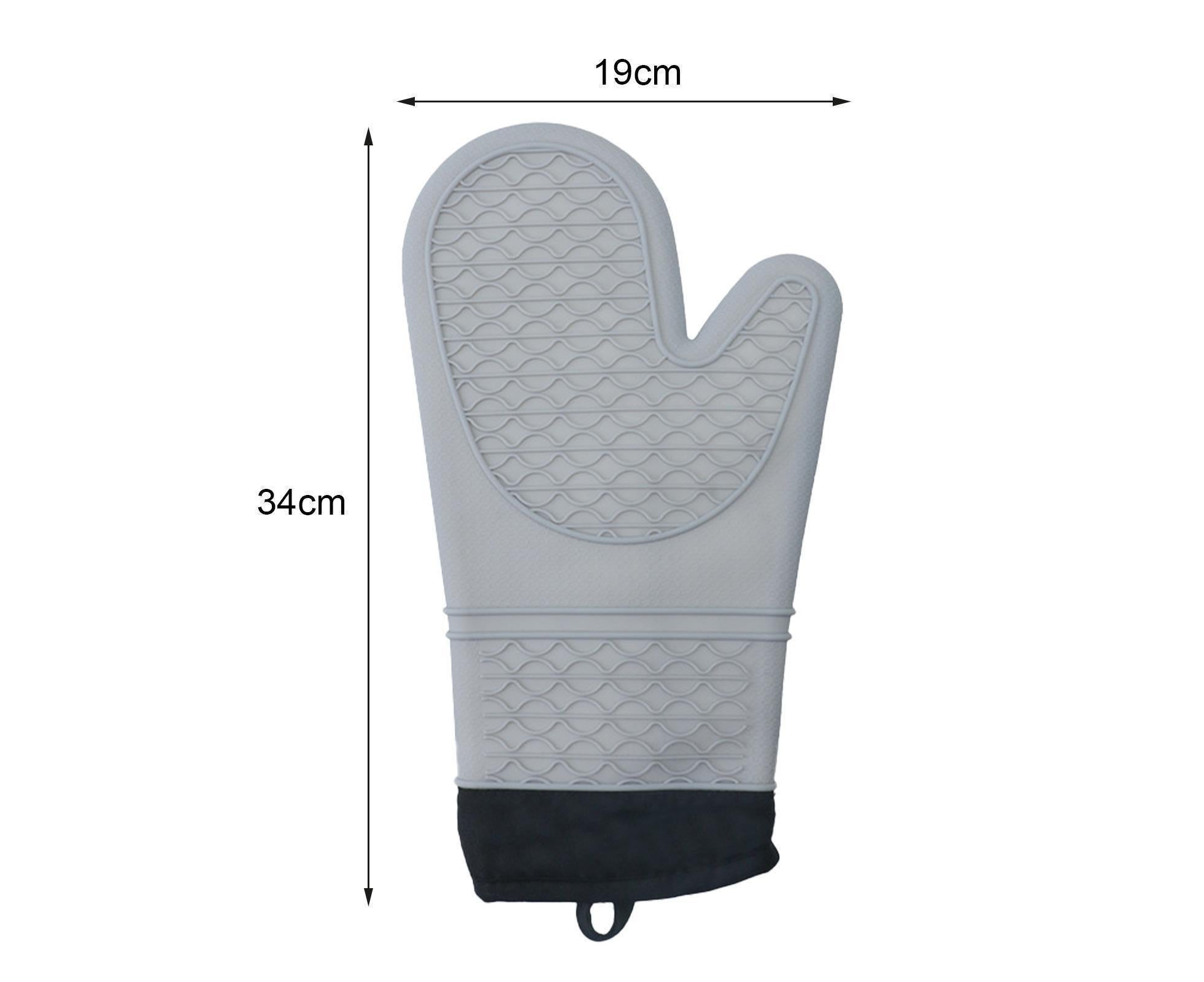 1Pc Oven Mitt Silicone Extra Length - Gray - Image 5