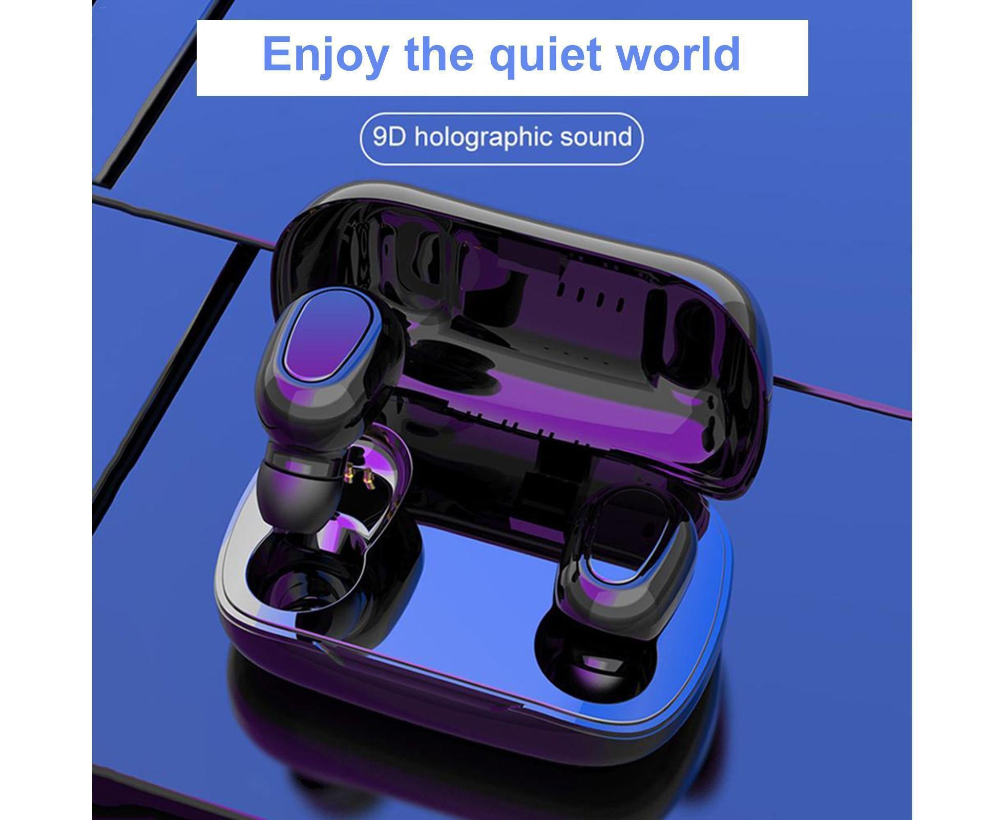 True Wireless Earbuds - Stereo Sound - Sports Bluetooth 5.0 - Black - Image 3