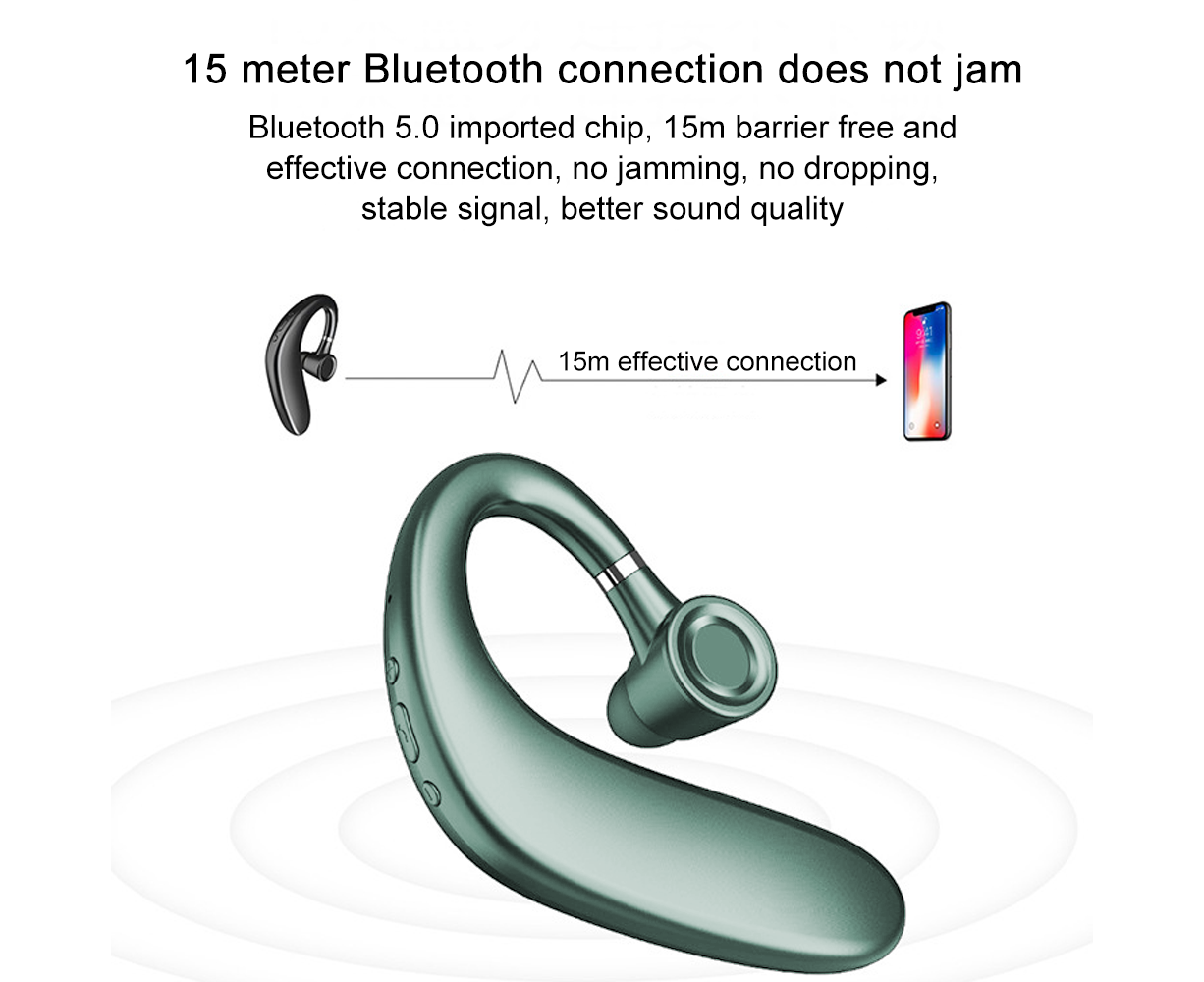Wireless Bluetooth Earpiece V5.0 35 Hrs Talktime Hands-Free Earphones. - Image 3