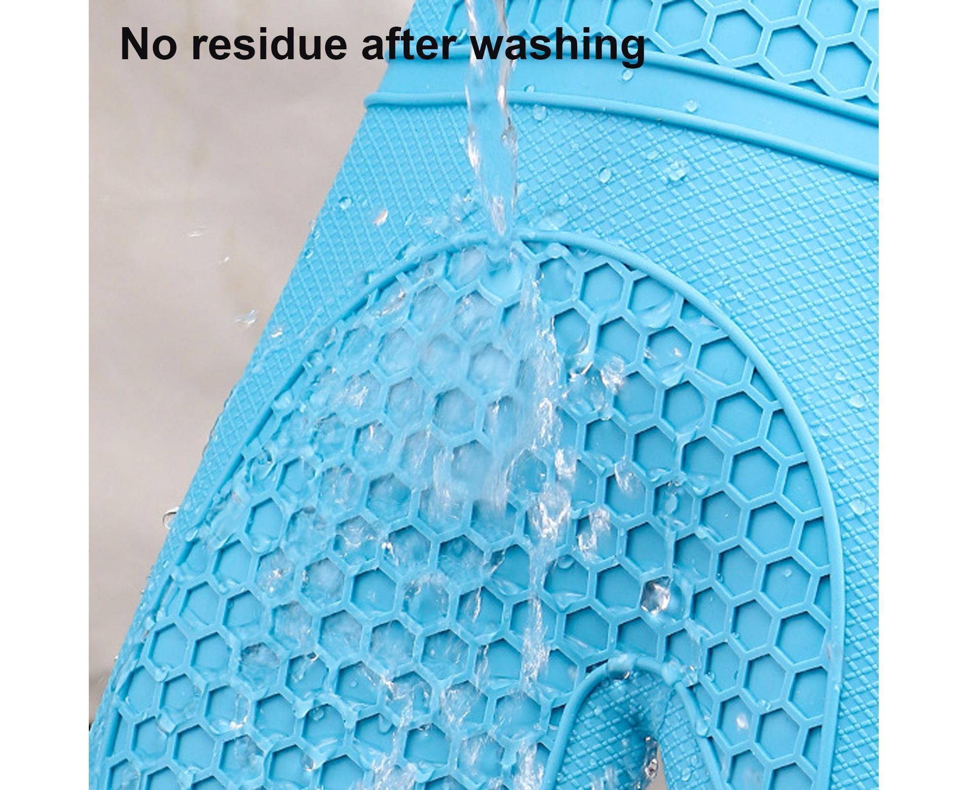 1Pc Waterproof Heat Resistant Silicone Mitt Triple Layer Hot Pads Oven Glove for Kitchen-Blue - Image 6