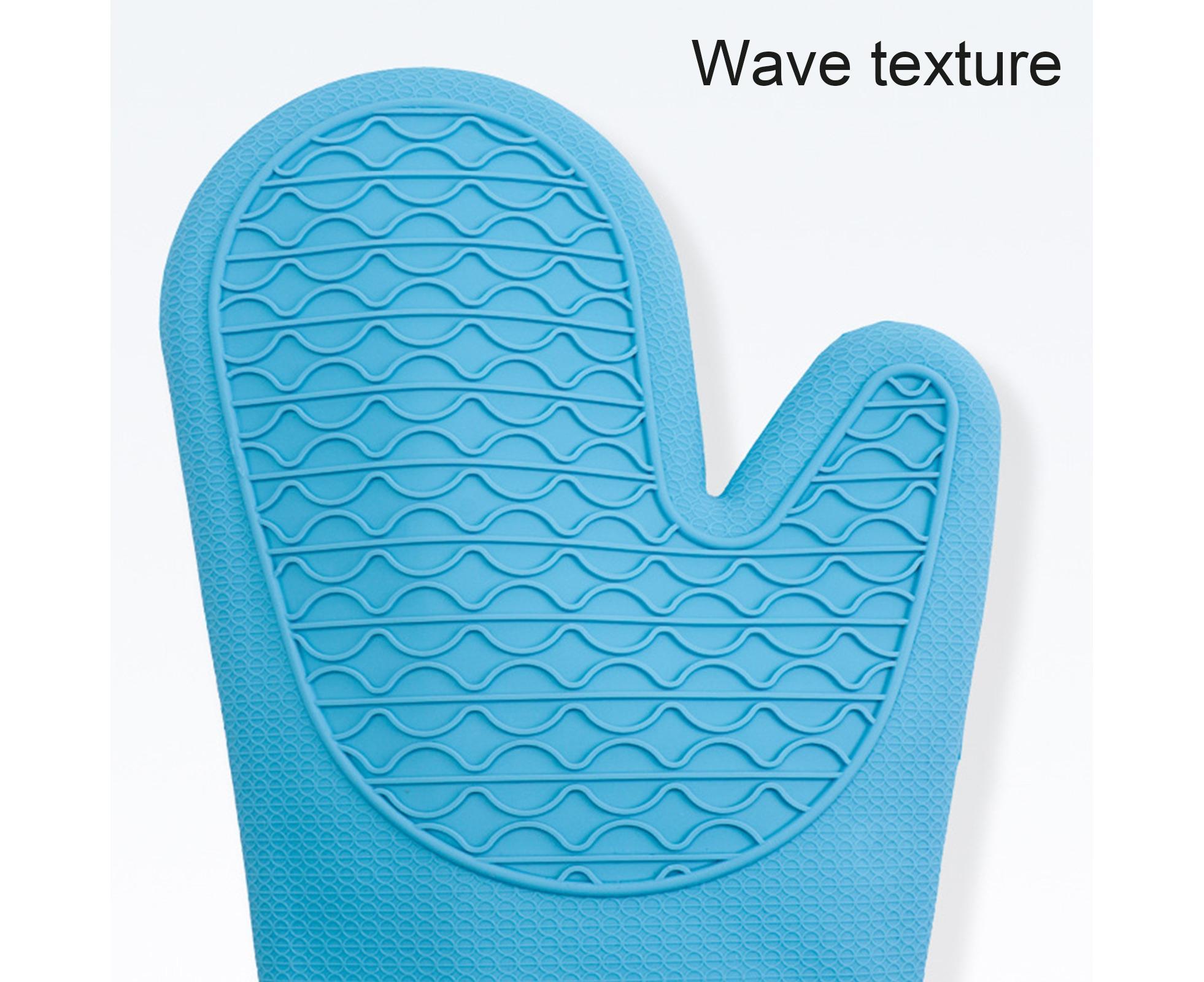 1Pc Oven Mitt Silicone Extra Length - Sky Blue - Image 6