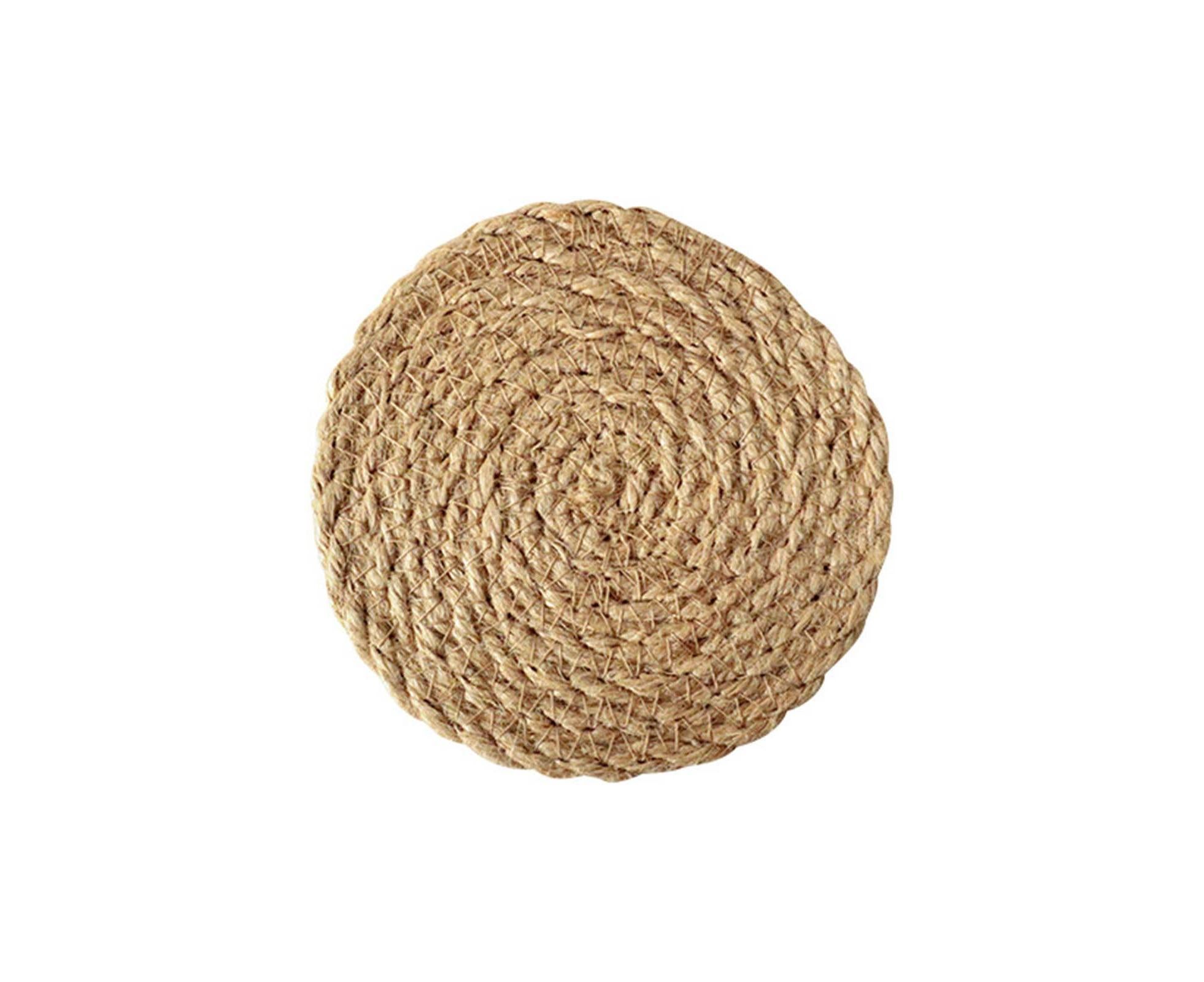 Elegant Good Woven Placemat Eco-friendly Fine Texture Straw Dinner Mat for Home-30cm - Image 1