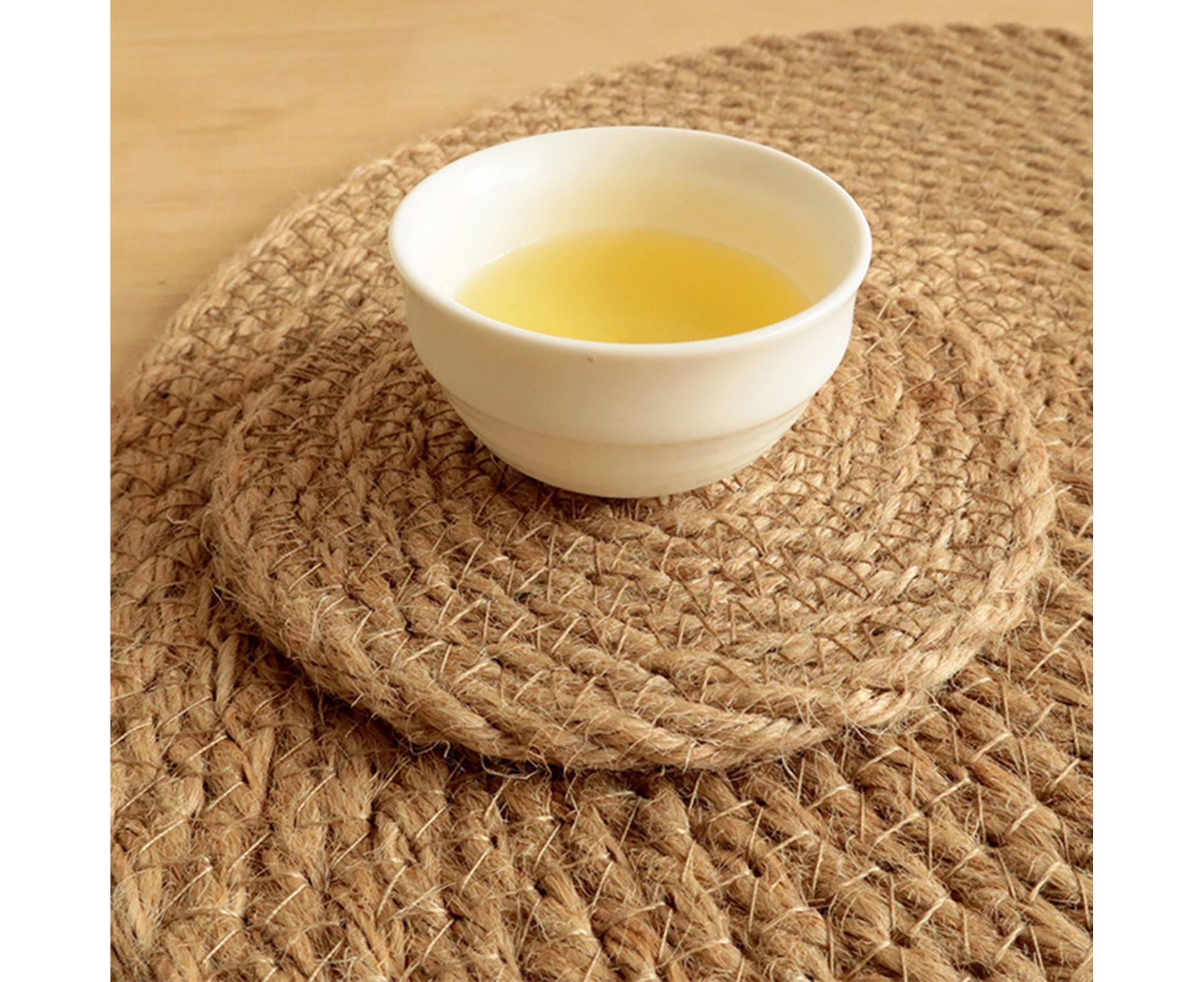 Elegant Good Woven Placemat Eco-friendly Fine Texture Straw Dinner Mat for Home-30cm - Image 2