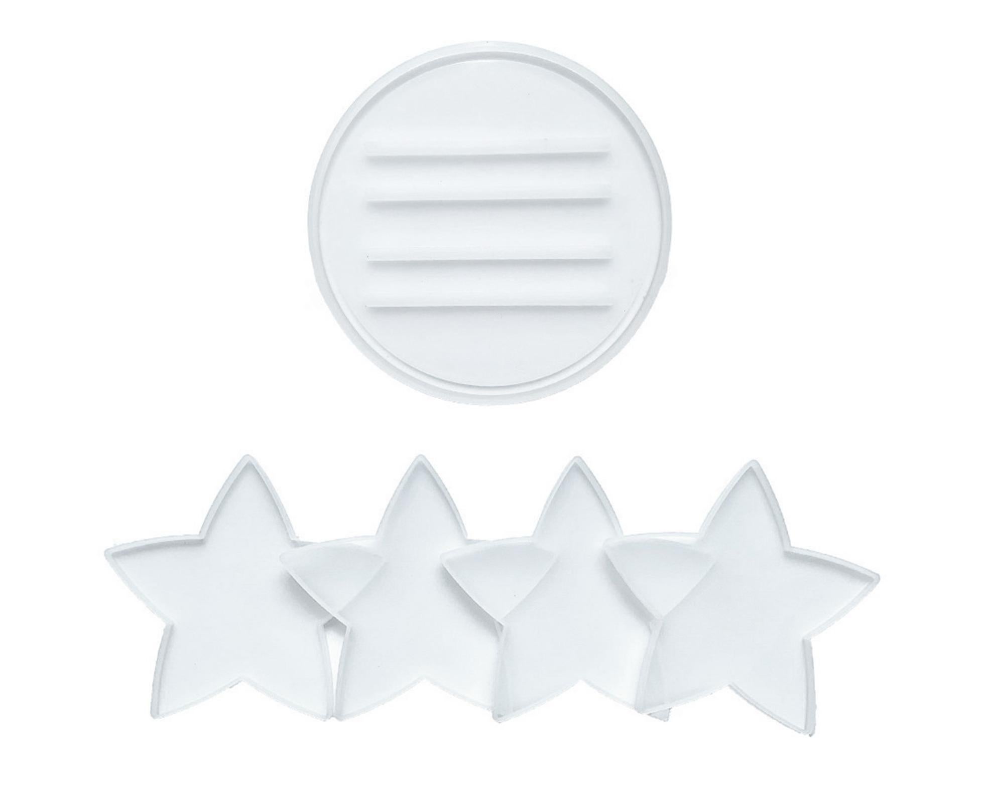 1 Set Star Shape Coaster Mold - Transparent - Image 2