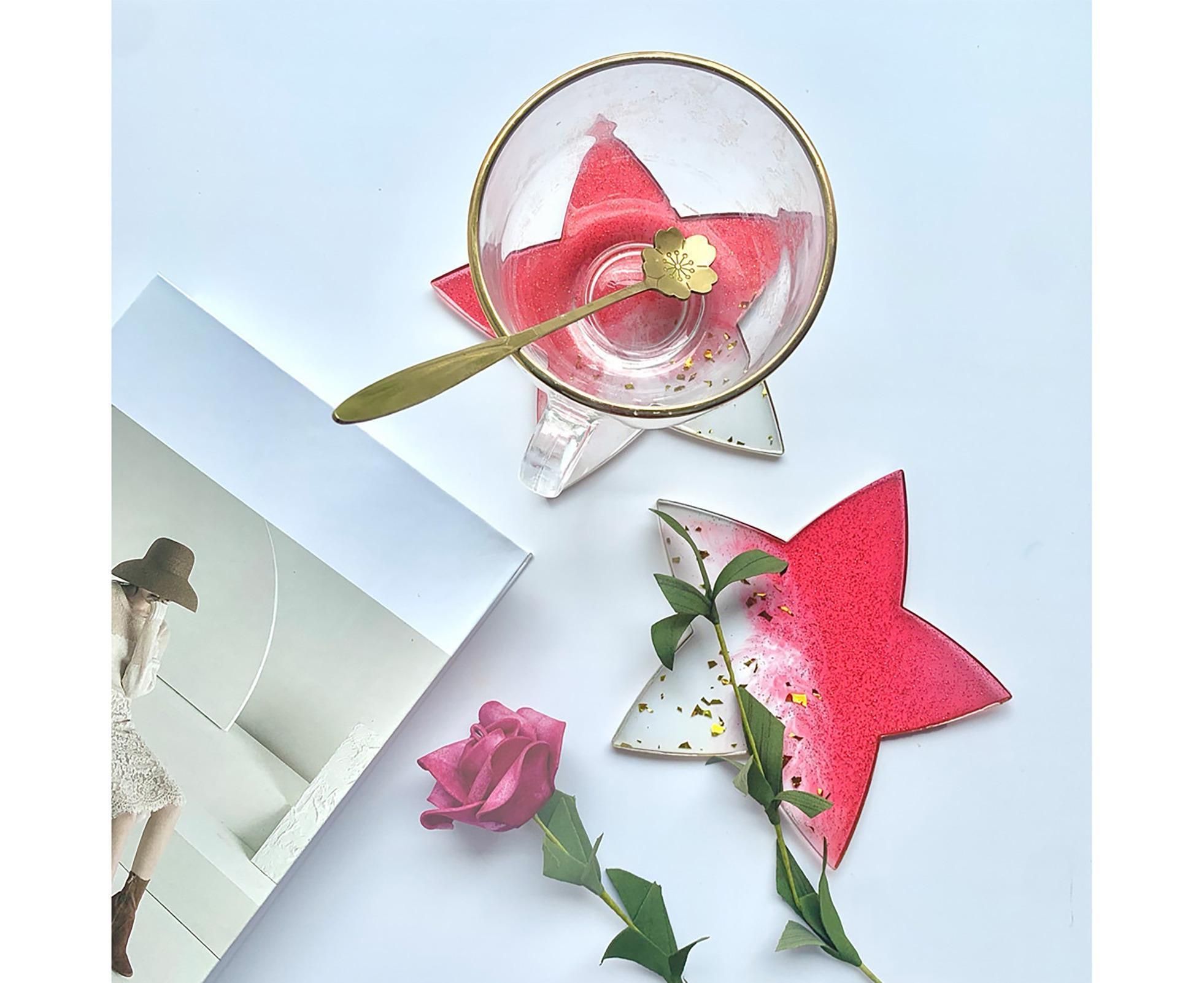 1 Set Star Shape Coaster Mold - Transparent - Image 3
