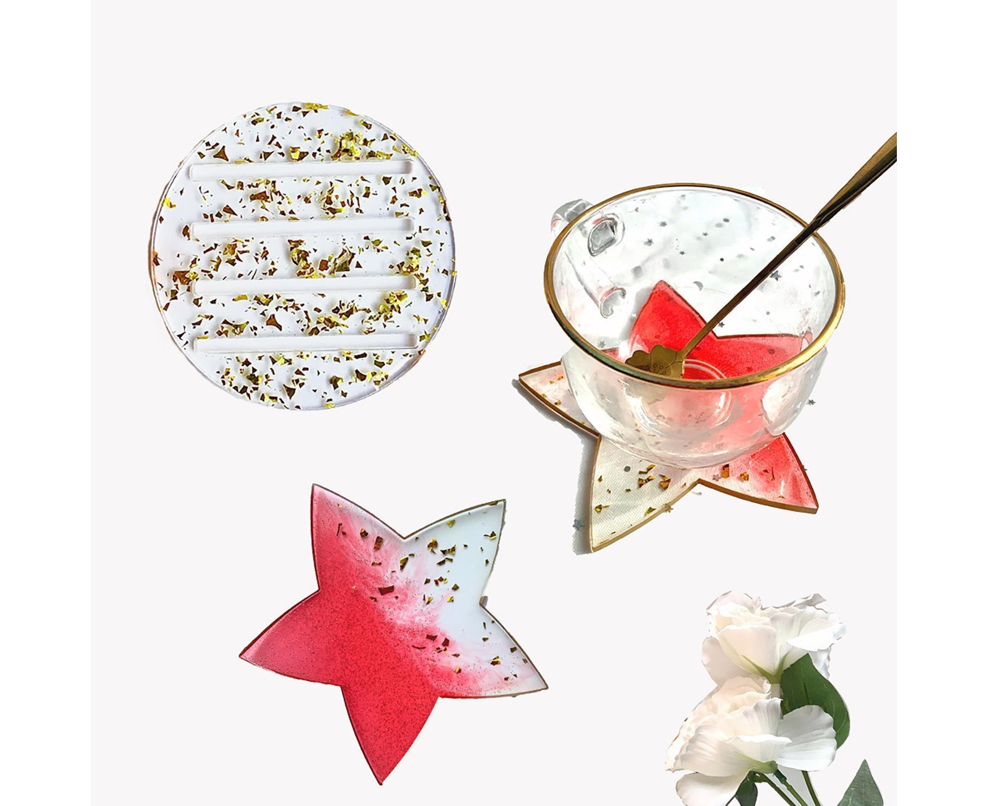 1 Set Star Shape Coaster Mold - Transparent - Image 4