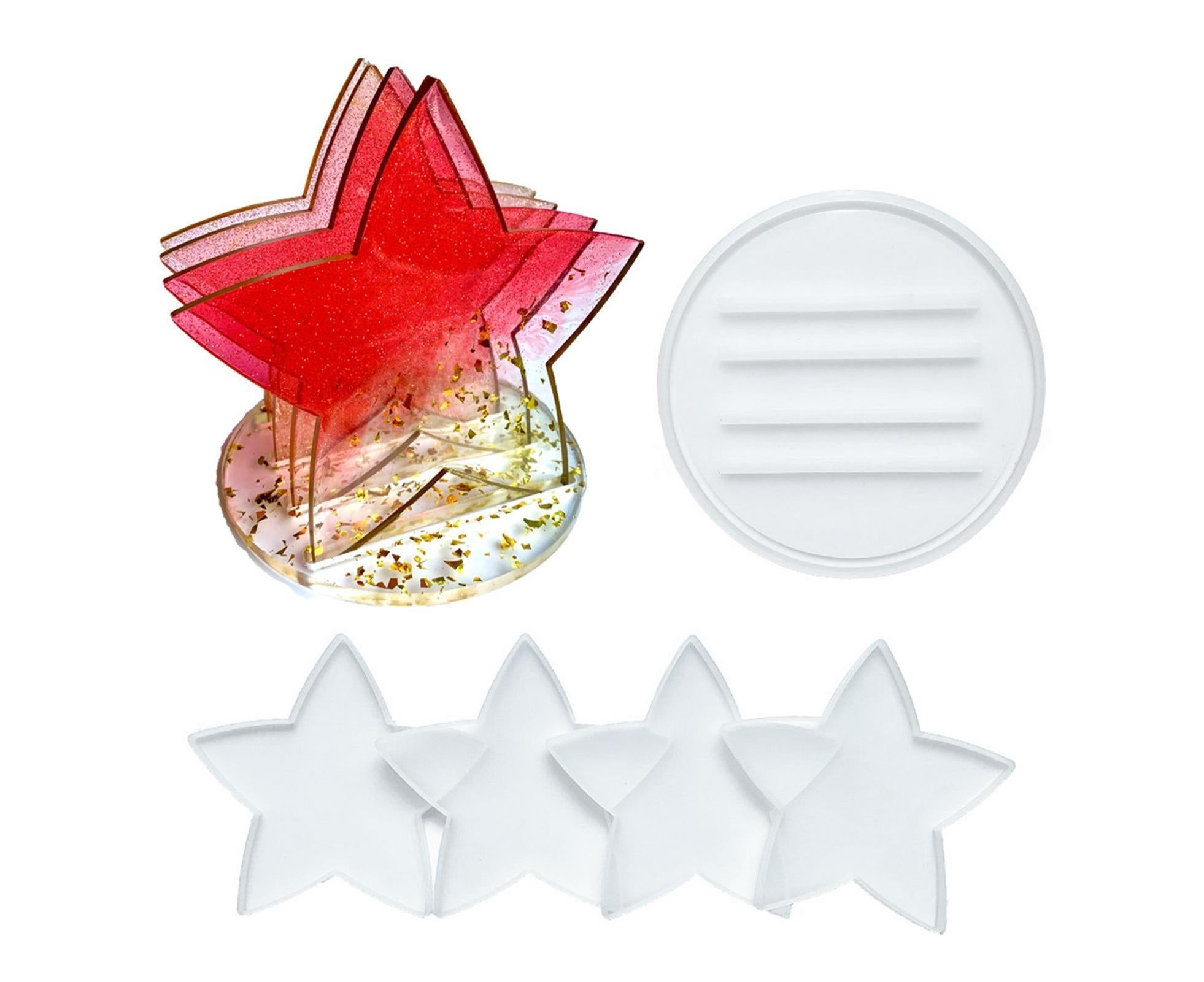 1 Set Star Shape Coaster Mold - Transparent - Image 5