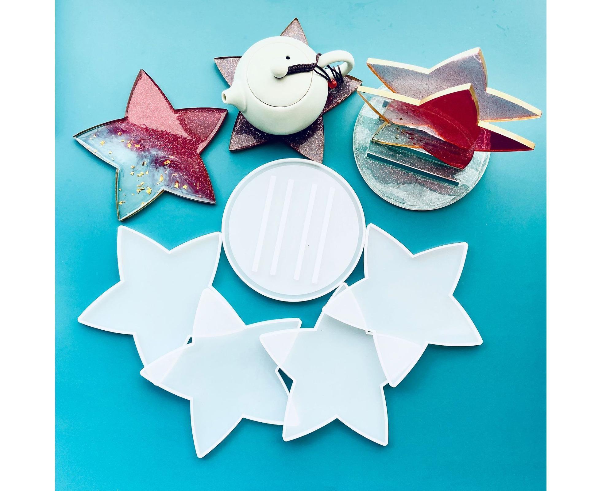 1 Set Star Shape Coaster Mold - Transparent - Image 8